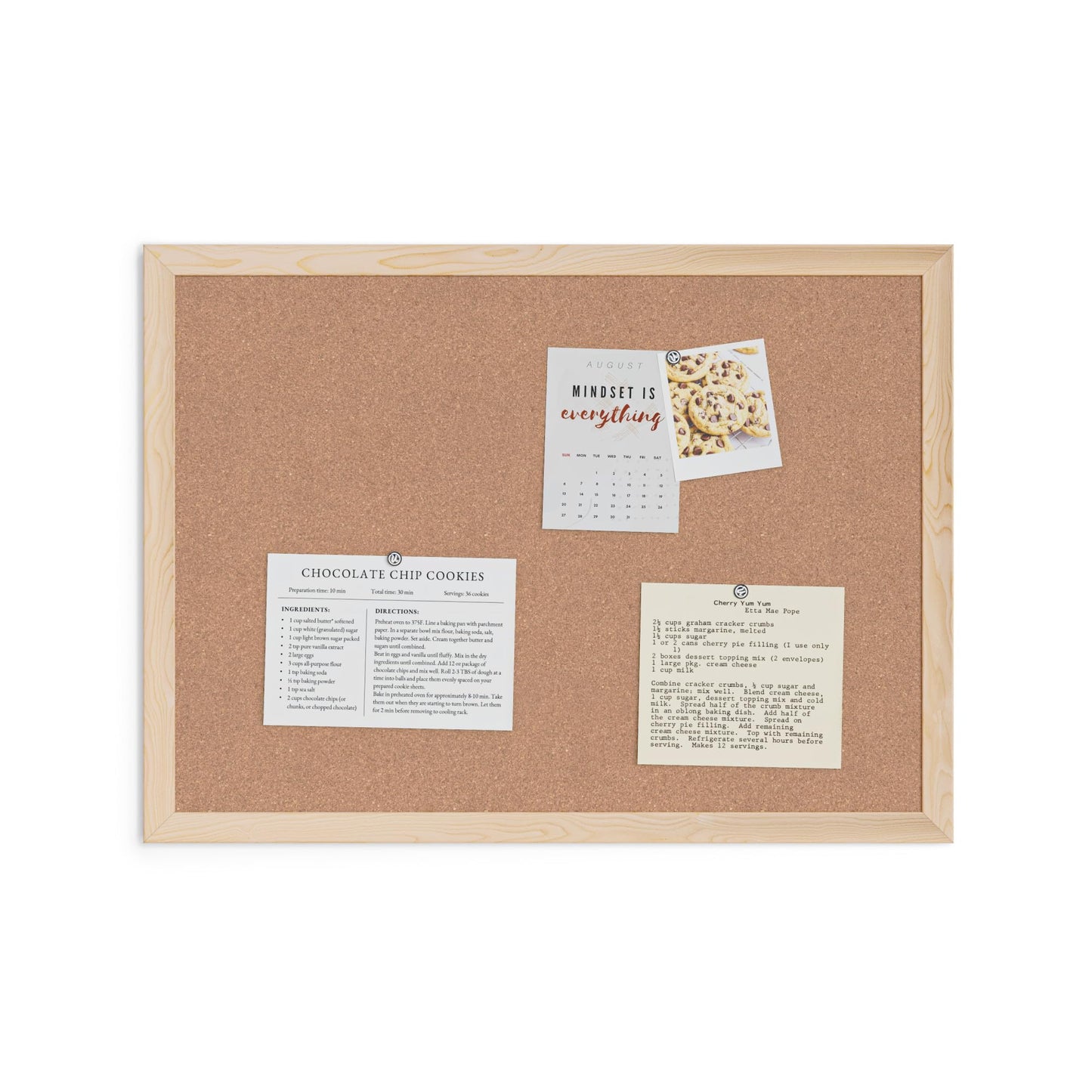 U Brands Cork Bulletin Board, 17'' x 23'' Inches, Birch Wood Frame
