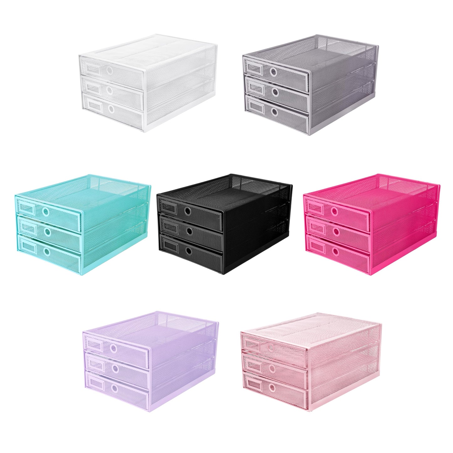 EXERZ Paper Sorter 3 Drawer Wire Mesh A4 / Desk Multifunctional Desk Organiser/Multi-Layer Letter Tray - for Documents, Magazines, Notebooks and Letter