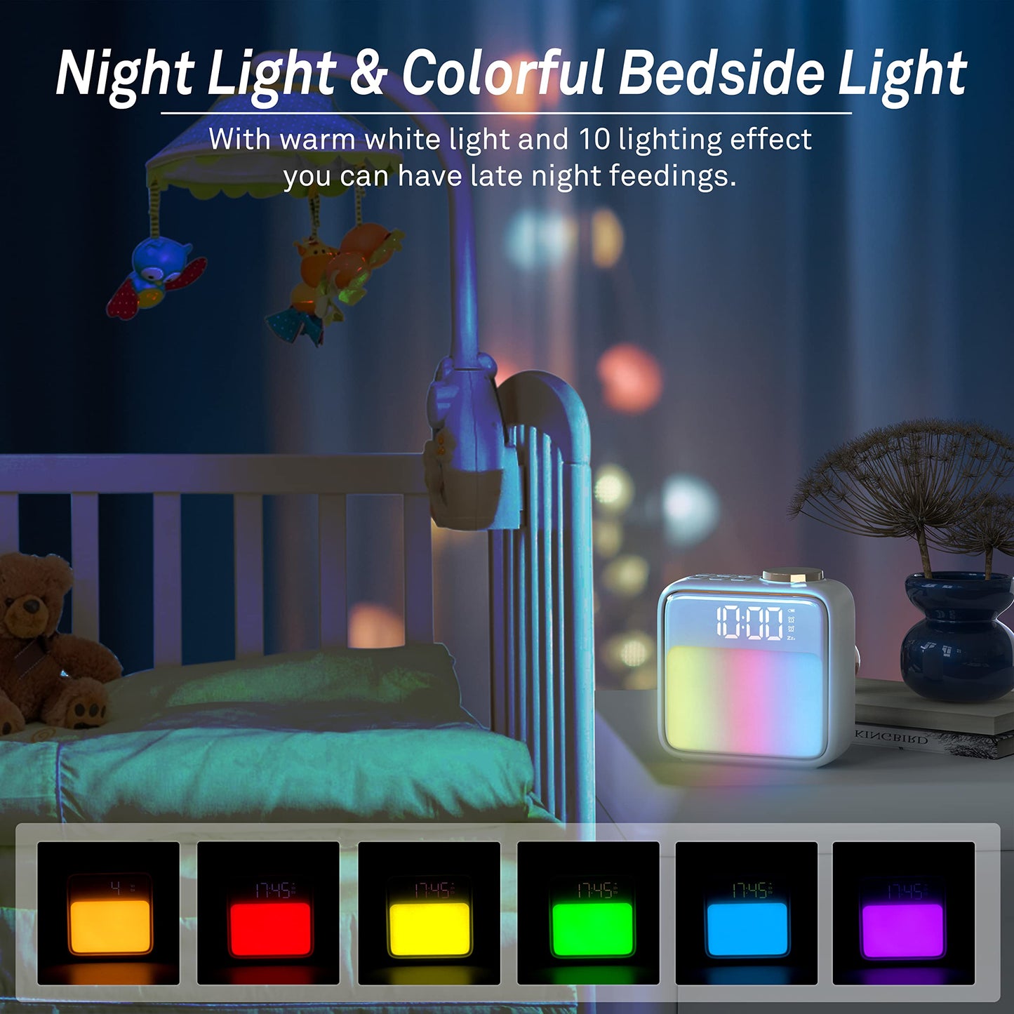 Alarm Clock Light, AIRIVO Alarm Clock for Bedrooms, 6 Scenes Simulation & 6 Soothing Sounds Wake Up Light, Dual Alarms & Snooze, for Heavy Sleepers Sleep Aid
