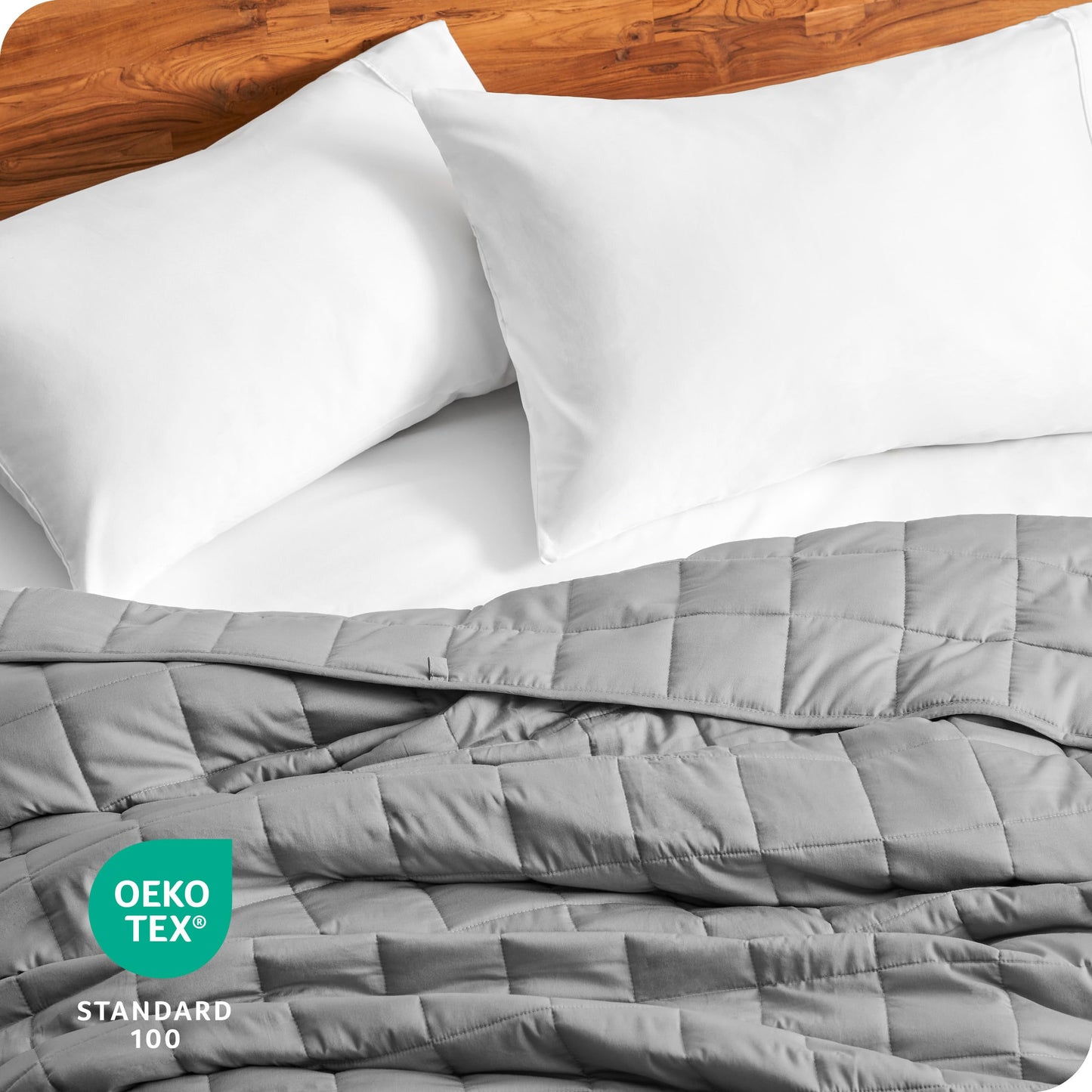 Bare Home Weighted Blanket Twin or Full Size 7lb (40" x 60") for Kids - All-Natural 100% Cotton - Premium Heavy Blanket Nontoxic Glass Beads (Grey, 40"x 60")