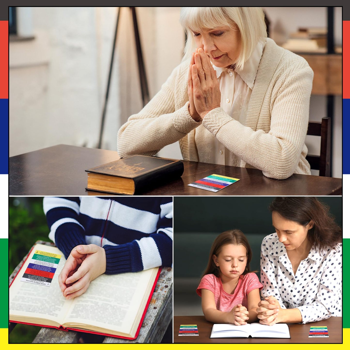 Zhanmai 400 Pcs Gospel Tract Cards Plan of Salvation Cards Pocket Holy Postcards Bible Tract Prayer Christian Bible Verse Bookmark Inspirational Planner for Christian Gift Men Women Ministering Tool