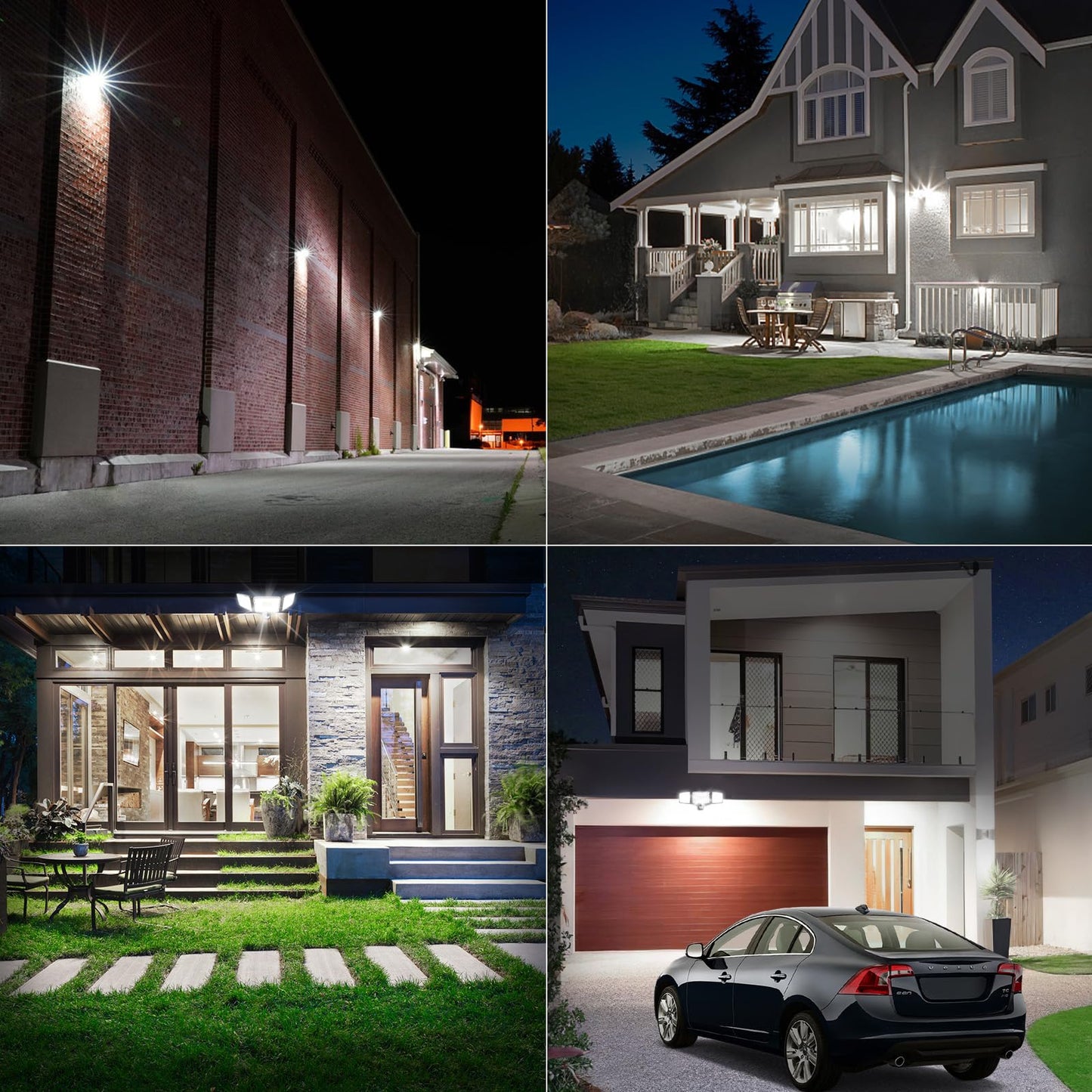 MEIHUA 70W LED Security Lights Motion Sensor Light Outdoor, 6800LM 6500K Daylight Outdoor Flood Lights with Remote Control, IP66 Waterproof Wall Mount Security Light for Garage Porch Backyard