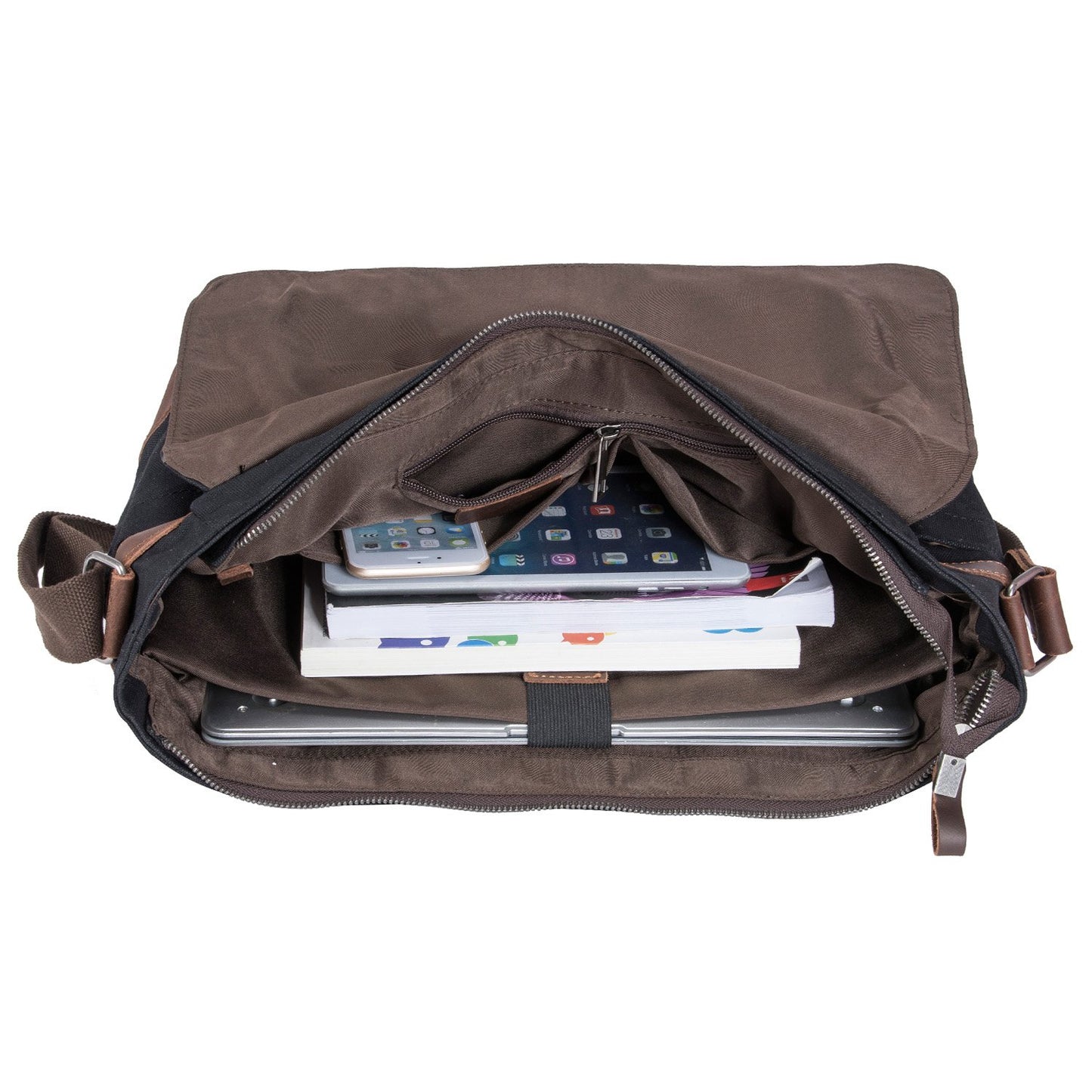 Waterproof Waxed Canvas 15" Macbook pro/ 14'' Laptop Messenger Bag Men Business Vintage shoulder bag/Briefcase