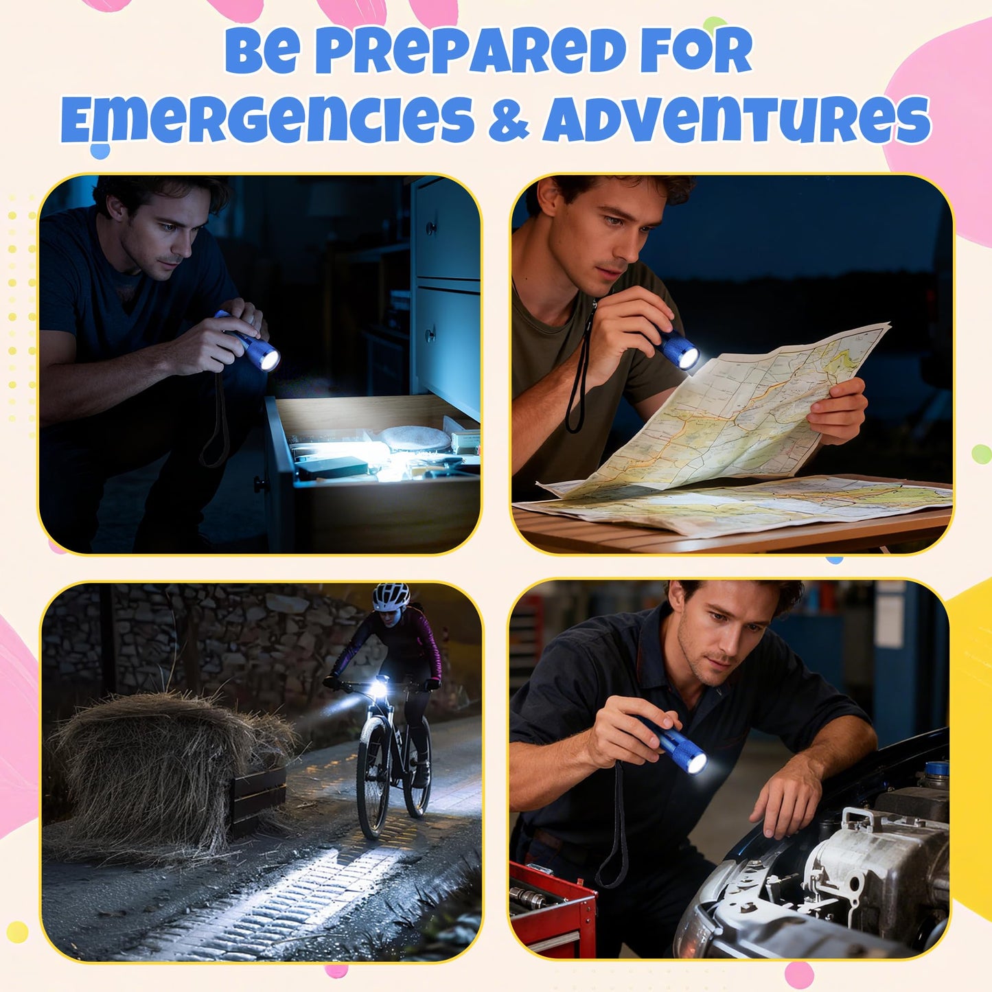EverBrite 18-Pack Mini Aluminum LED Flashlight Set Keychain Light with Lanyard Batteries Included