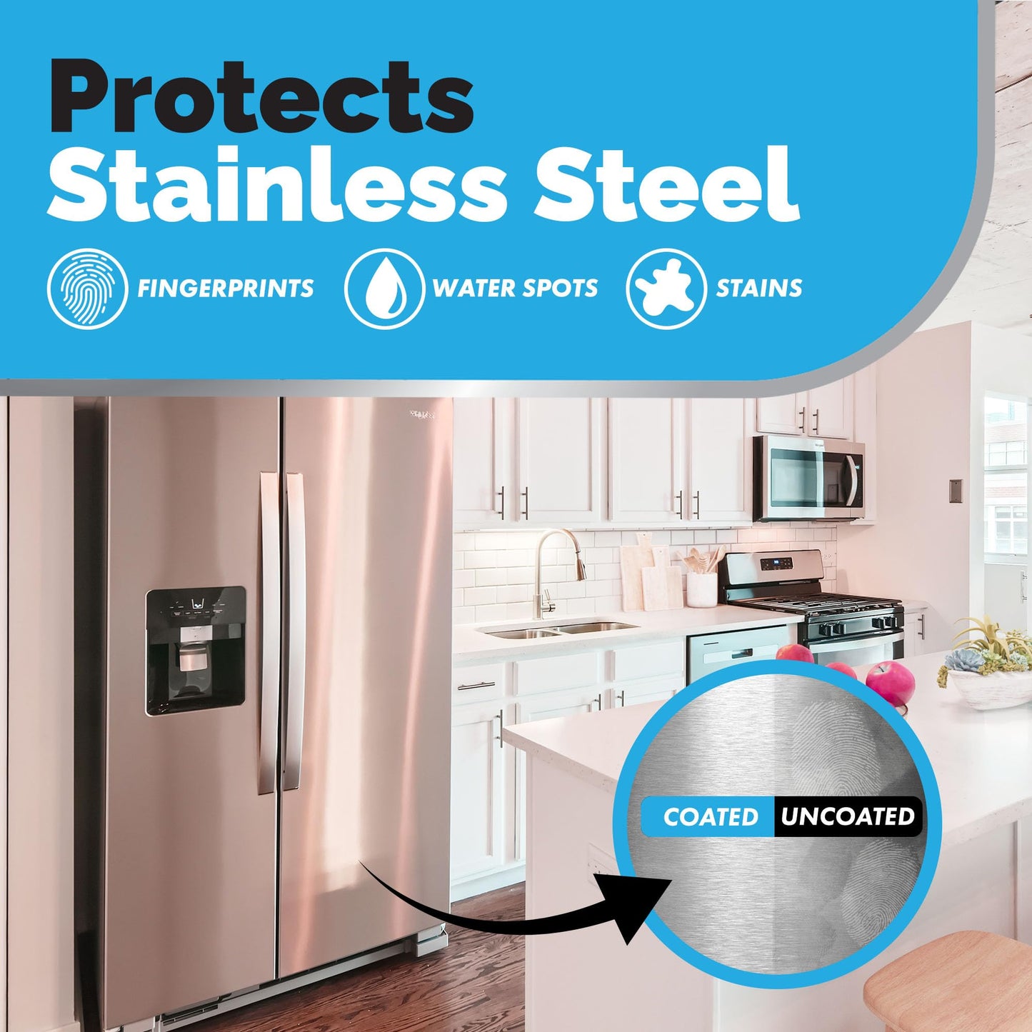 2 Pack [12 Oz] Home Ceramic Coating Spray Kit - Shine, Seal & Protect Kitchen & Bath Surfaces - High Shine - Repels Stains & Grime Effortlessly - Use on Stainless Steel, Sinks, Countertops, Glass