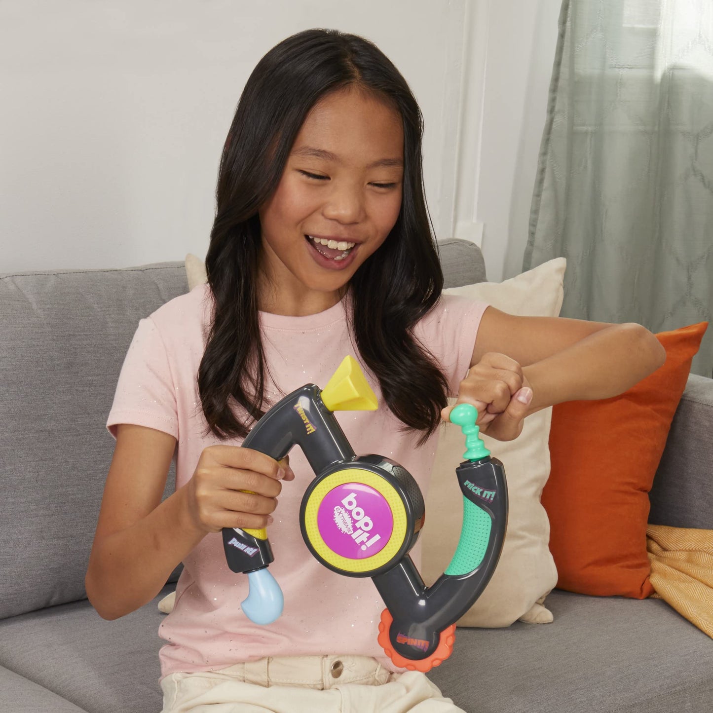 Bop It! Extreme Electronic Game for 1 or More Players, Fun Party Game for Kids Ages 8+, 4 Modes Including One-On-One Mode, Interactive Game (English)