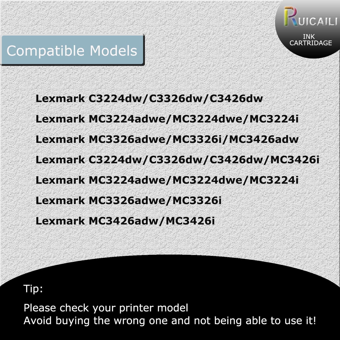 Universal Toner Powder Refill Black Cyan Magenta Yellow Compatible for Lexmark C3224 C3226 C3210K0 C3210C0 C3210M0 C3210Y0 Toner for C3224dw C3326dw C3426dw MC3224adwe,4 Pack