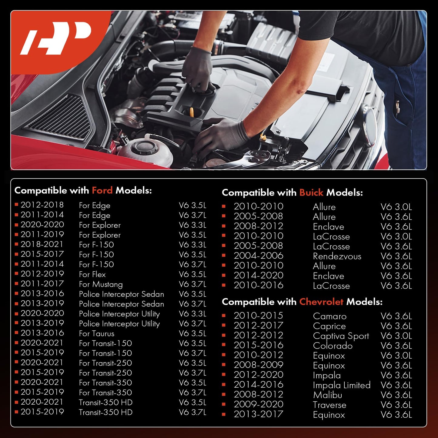 A-Premium Iridium Platinum Spark Plugs (Pack of 6) Compatible with Ford F-150 & Chevrolet Equinox & GMC Terrain & Buick Enclave & Mazda 6 & Cadillac SRX & Lincoln MKZ & more Models