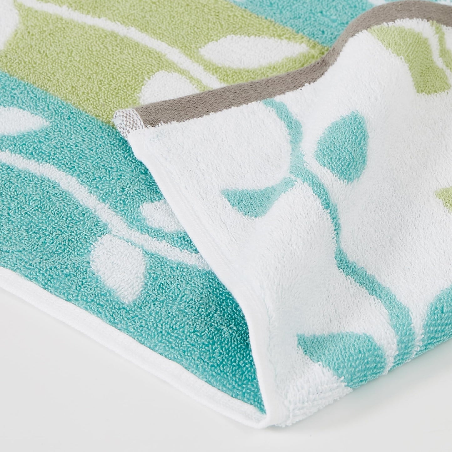 Amrapur Overseas 6-Piece Yarn Dyed Organic Vines Jacquard/Solid Ultra Soft 500GSM 100% Combed Cotton Towel Set [Sage Green]