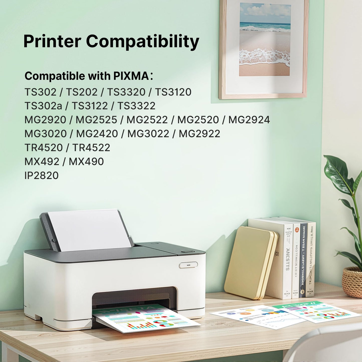 245 246XL Ink Cartridge Replacement for Canon Printer Ink 245 246 PG245 CL246, for Canon TS3420 Ink Cartridges, for Pixma TR4520 MG2522 MG2520 MX490 MX492 TS202 TS302 TS3320 Printer Ink (Black, Color)