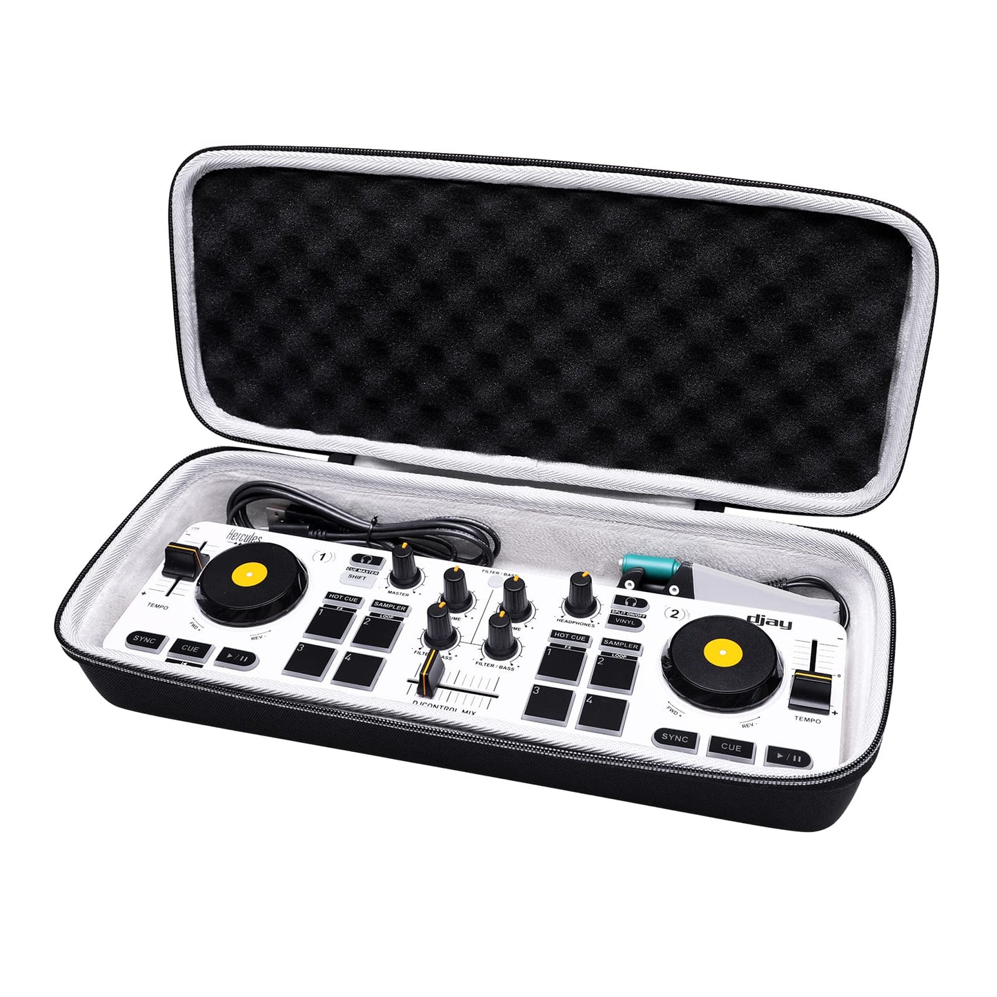 XANAD Protective Case Compatible with Hercules DJ Control Mix 2/1 or Hercules DJ DJControl Starlight Pocket Controller