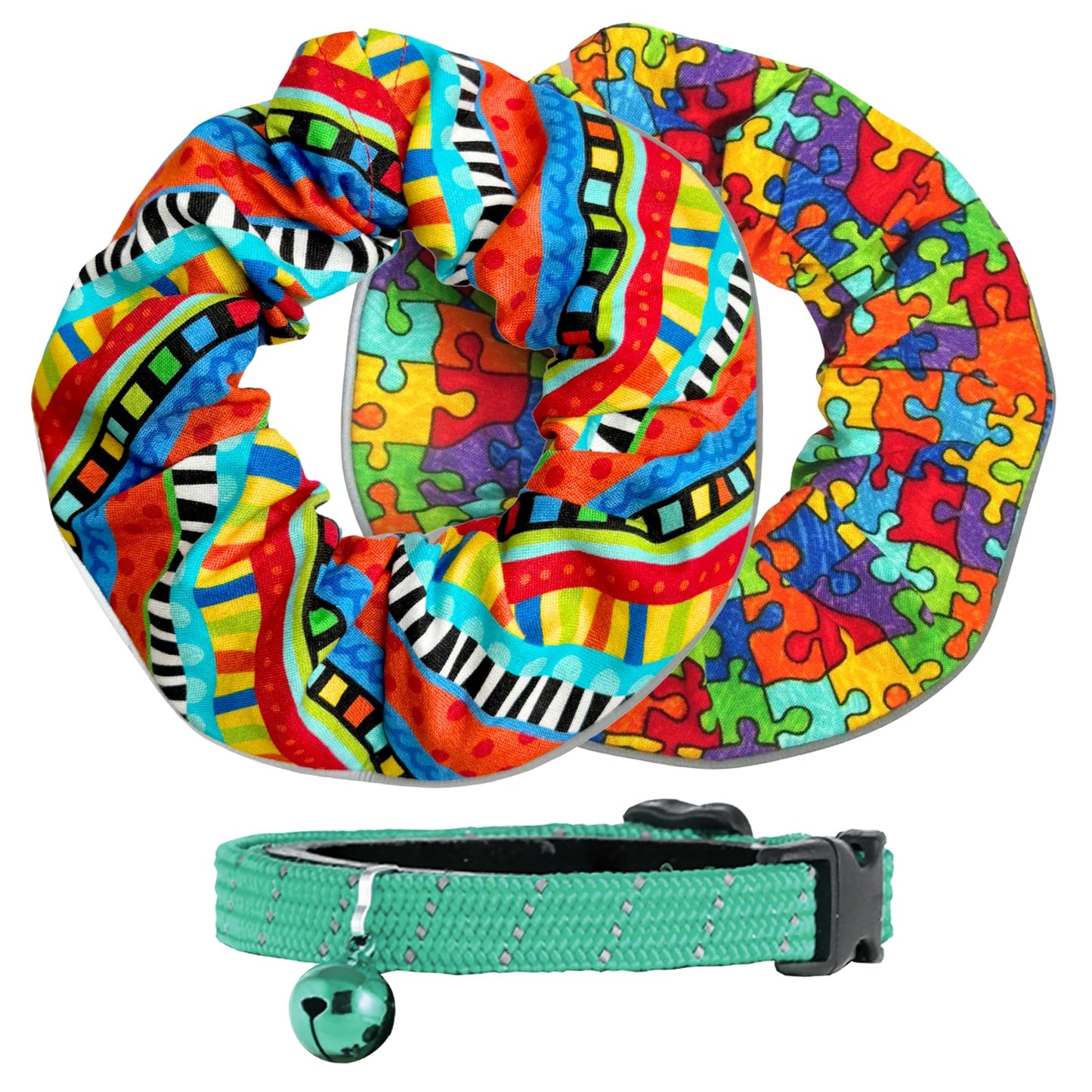 Birdsbesafe® Cat Collar Cover - Bird Warning Collar, Scientifically Proven to Prevent Bird Catching, Includes 2 Covers and 1 Breakaway Collar