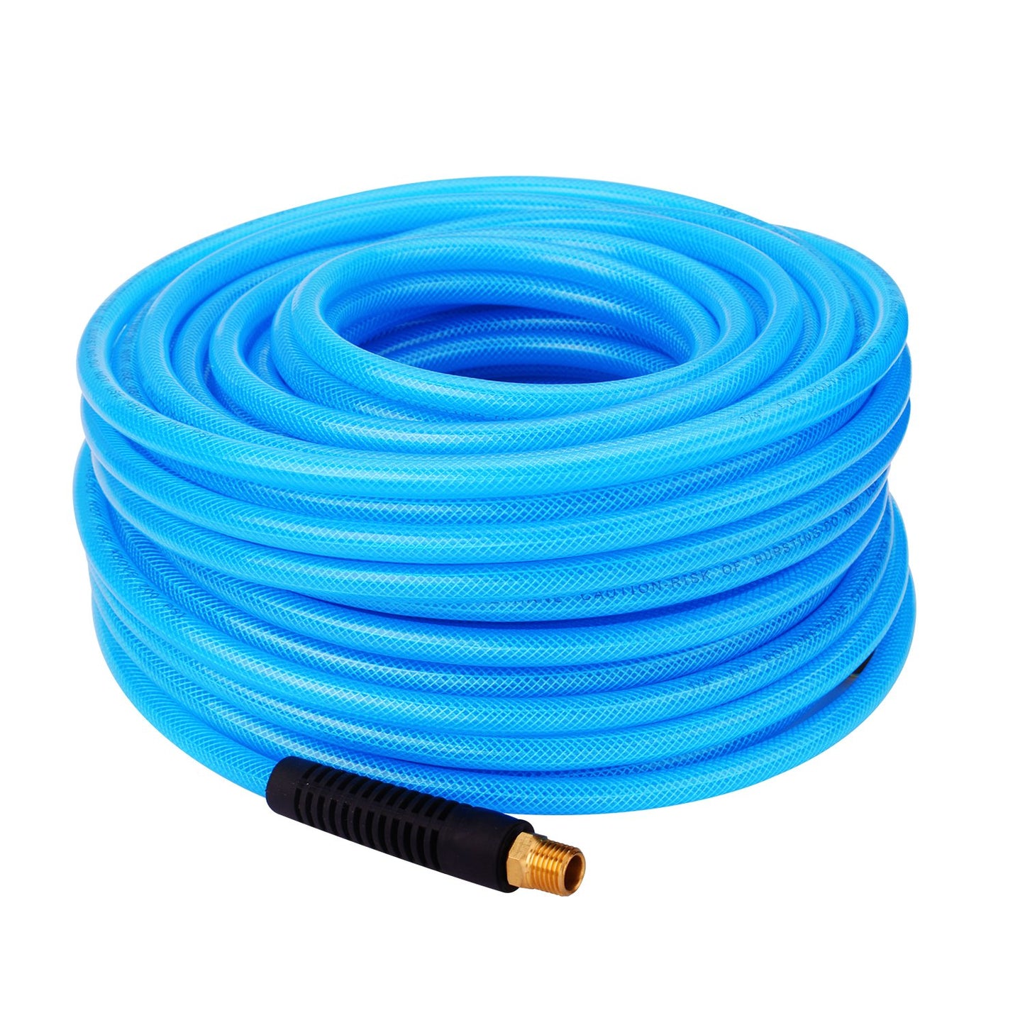WYNNsky Reinforced Polyurethane (PU) Air Hose, 1/4" x100ft, 300 PSI, Air Compressor Hose with 1/4" MNPT Brass Endings