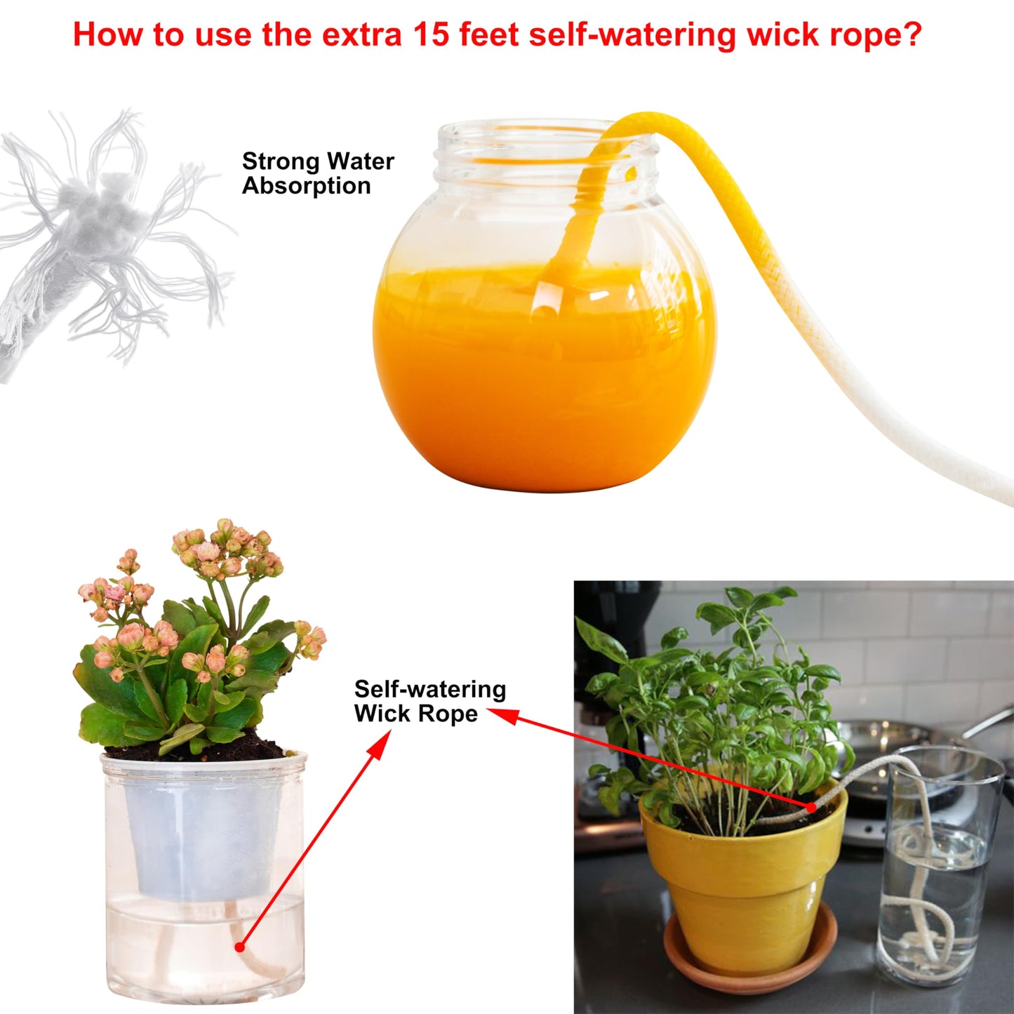 6 Pack Hanging Planter Pots Self Watering Vertical Garden Wall Mount Window Hang Round Plastic Container Indoor Outdoor for Plants Flowers Succulent Kitchen Living Herbs Holder Decor Decoration White