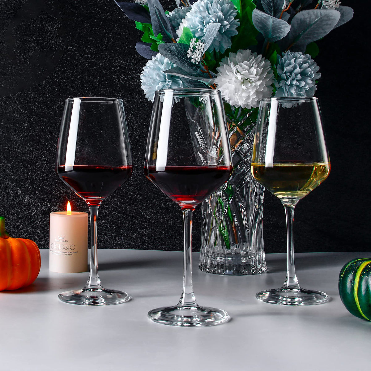 CZUMJJ Wine Glasses set of 12, 12 oz Durable Red White Wine Glasses for Wedding, Party, Dishwasher Safe
