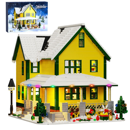 Christmas House Building Set with Light,Story Movie Scene Dollhouse Blocks Toy Model,Compatible with Lego,Christmas or Birthday Present for Adults Kids,Boys Girls(1367 PCS)