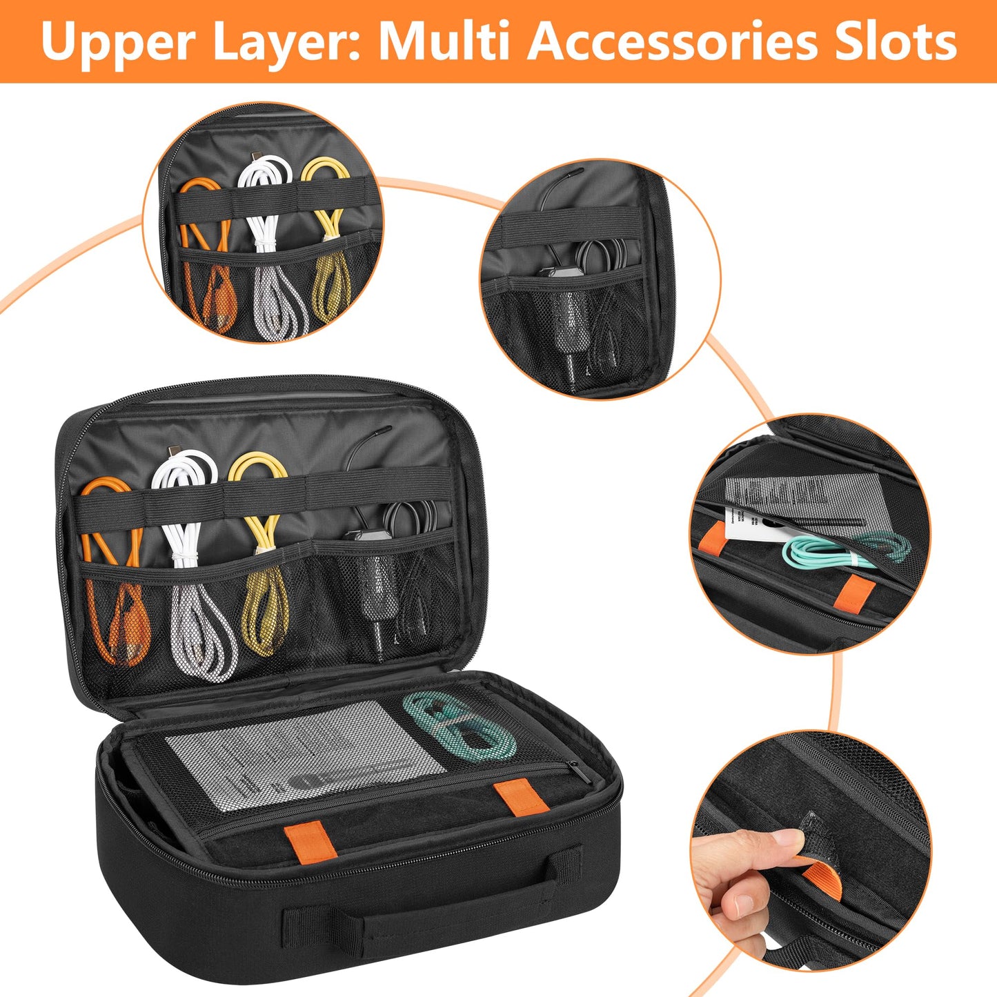 PGmoon 3 Slots Wireless Microphone Carrying Case, Microphone Storage Bag Fits for 3 Mic System Microphones Up to 11’’, Portable Mic case for Singing, Karaoke (Patent Design)