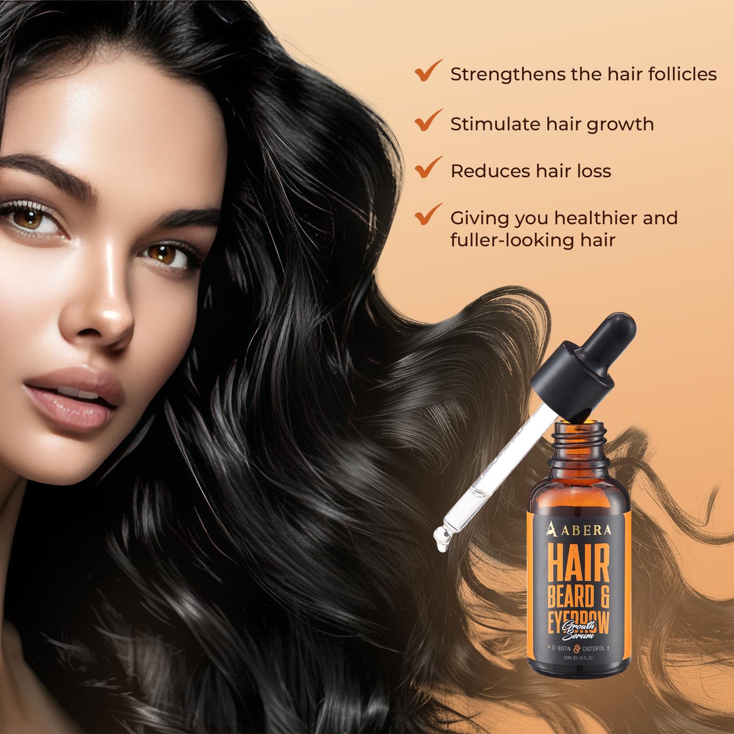 Abera Hair Serum – Nourishing & Thickening with Biotin & Castor Oil