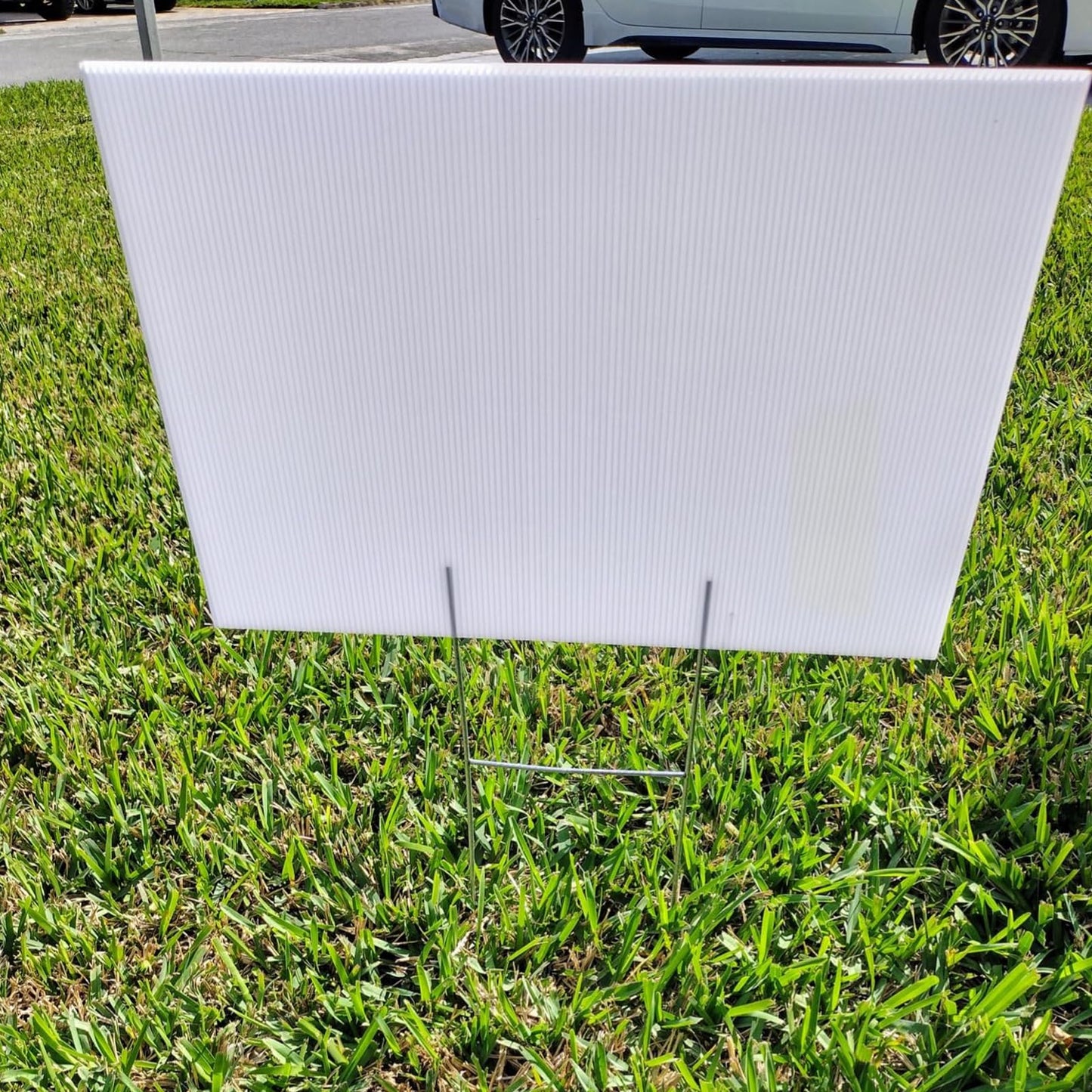 MOUYAT 20 Pack 17 x 13 Inches White Plastic Corrugated Sheets, 5/32 Inch 4mm Corrugated Plastic Sign Board, Rectangular Waterproof Blank Yard Sign Board for Courtyards, Lawns, Gardens