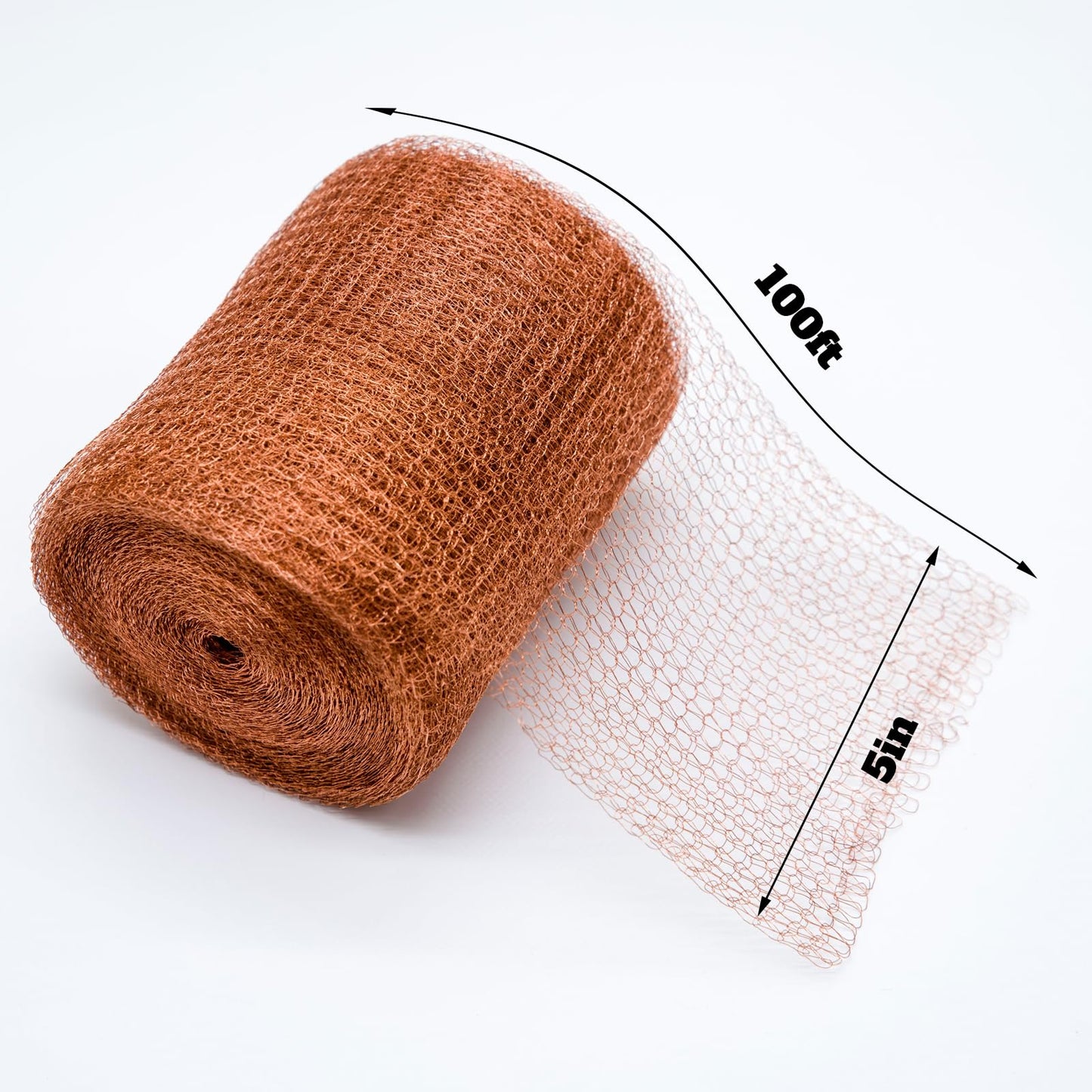Wondfamiker Pure-copper Mesh Roll-pest Control-fabric - Knitted Fill Stuff Gap Blocker Barbecue Grill Clean Plant Seedlings Protector (100FT/30M)