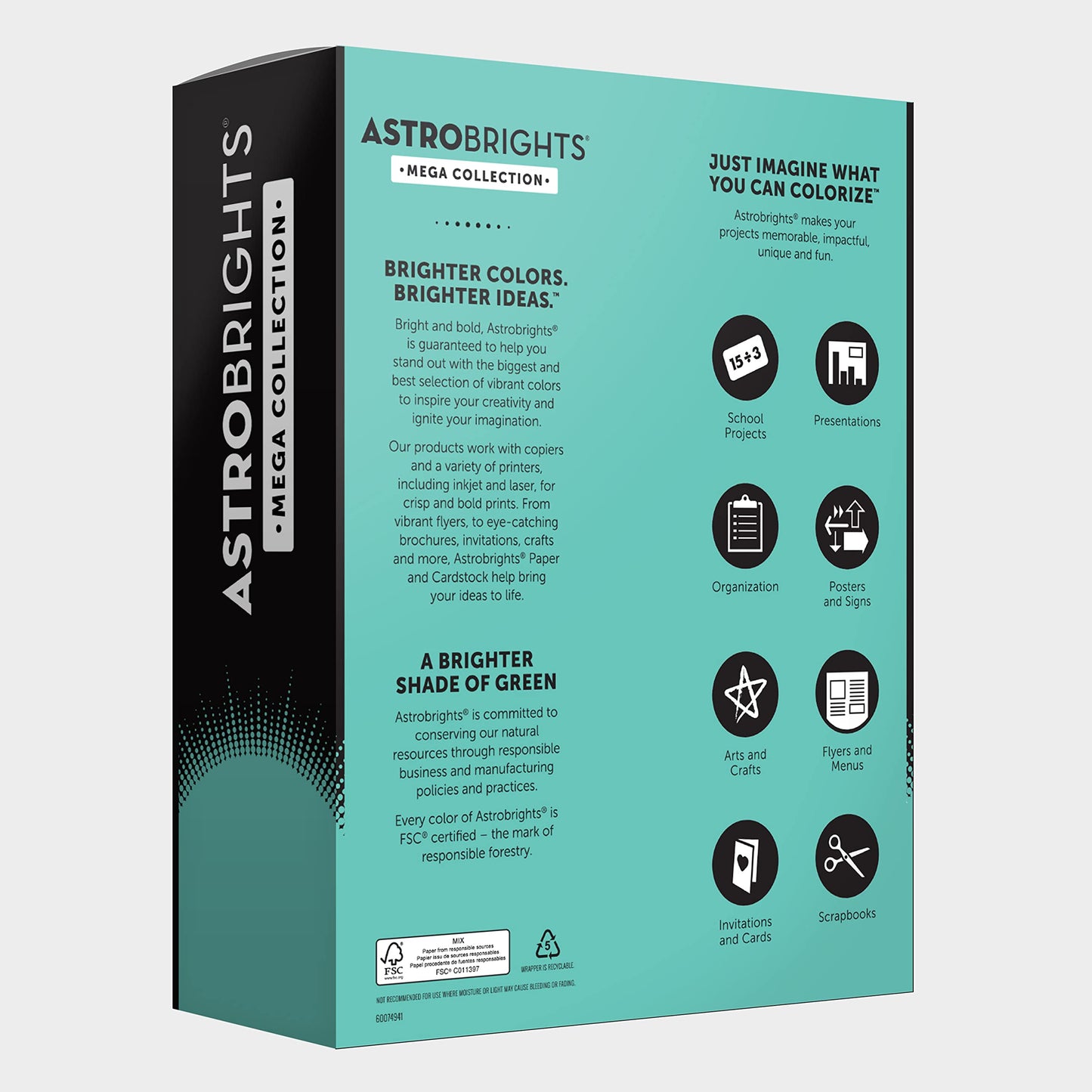 Astrobrights Mega Collection, Colored Cardstock, Punchy Pastel Blue Bliss, 320 Sheets, 65 lb./176 GSM, 8.5" x 11" - More Sheets! (91746)