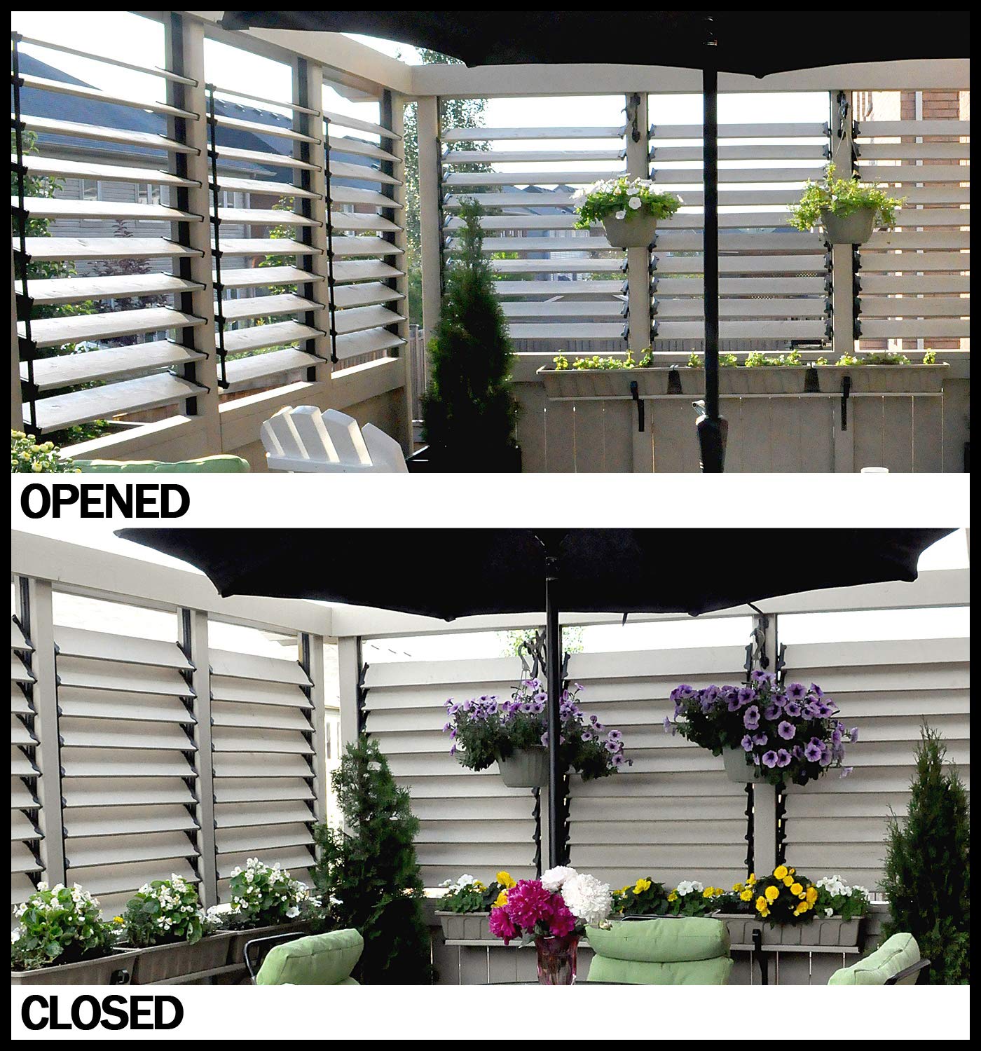 Flex-Fence, Decorative Versa Fence Louver System, Perfect for Gardens, Patios and Outdoor Spaces, Indoor and Outdoor Use, 1 Pack