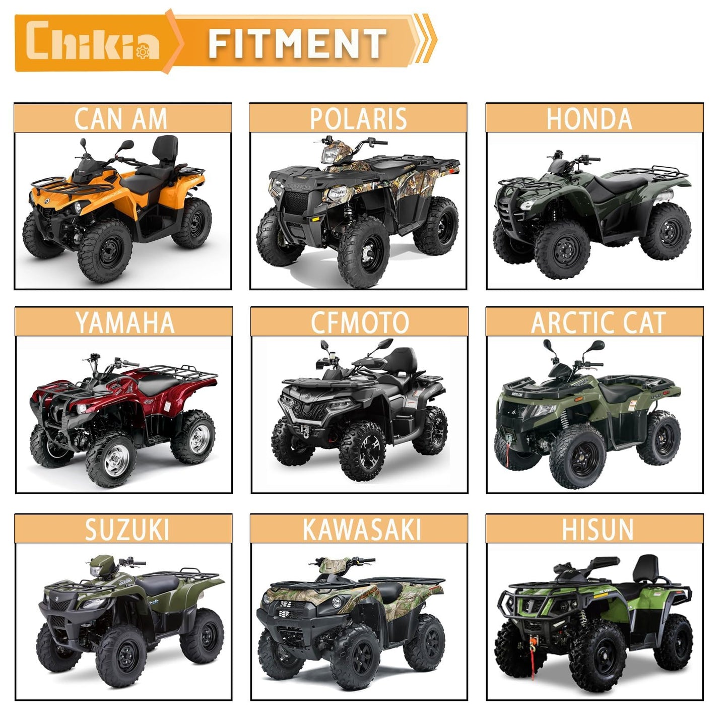 XXL ATV Cover 420D 4 Wheeler Cover Compatible for Can am Outlander Polaris Sportsman CFMOTO Yamaha Hisun Honda Heavy Duty Waterproof All Weather Protection (90.5''L x 49''W x 51''H)