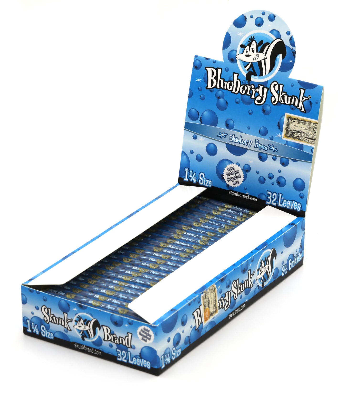 Skunk Brand Rolling Papers Blueberry 1 1/4 24ct Box