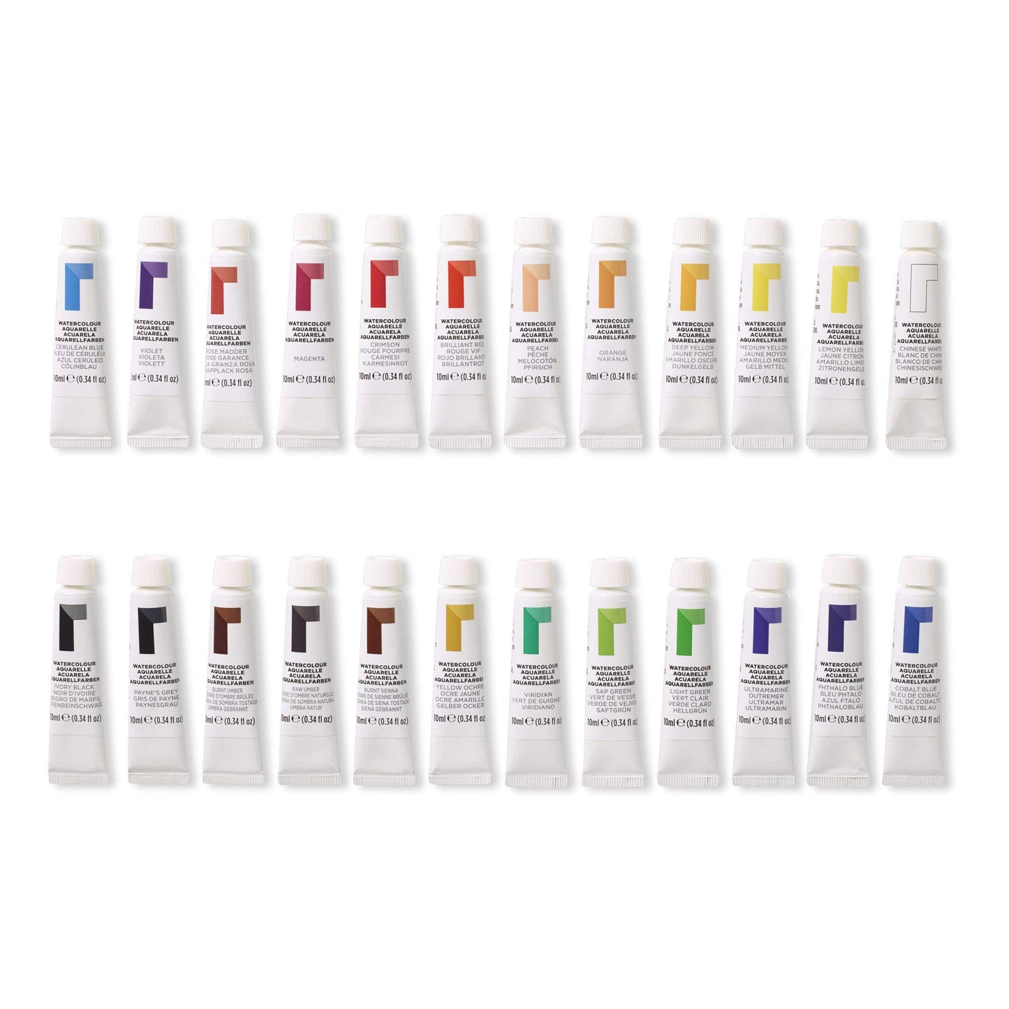 Reeves Watercolour Paint-10ml, Set of 24