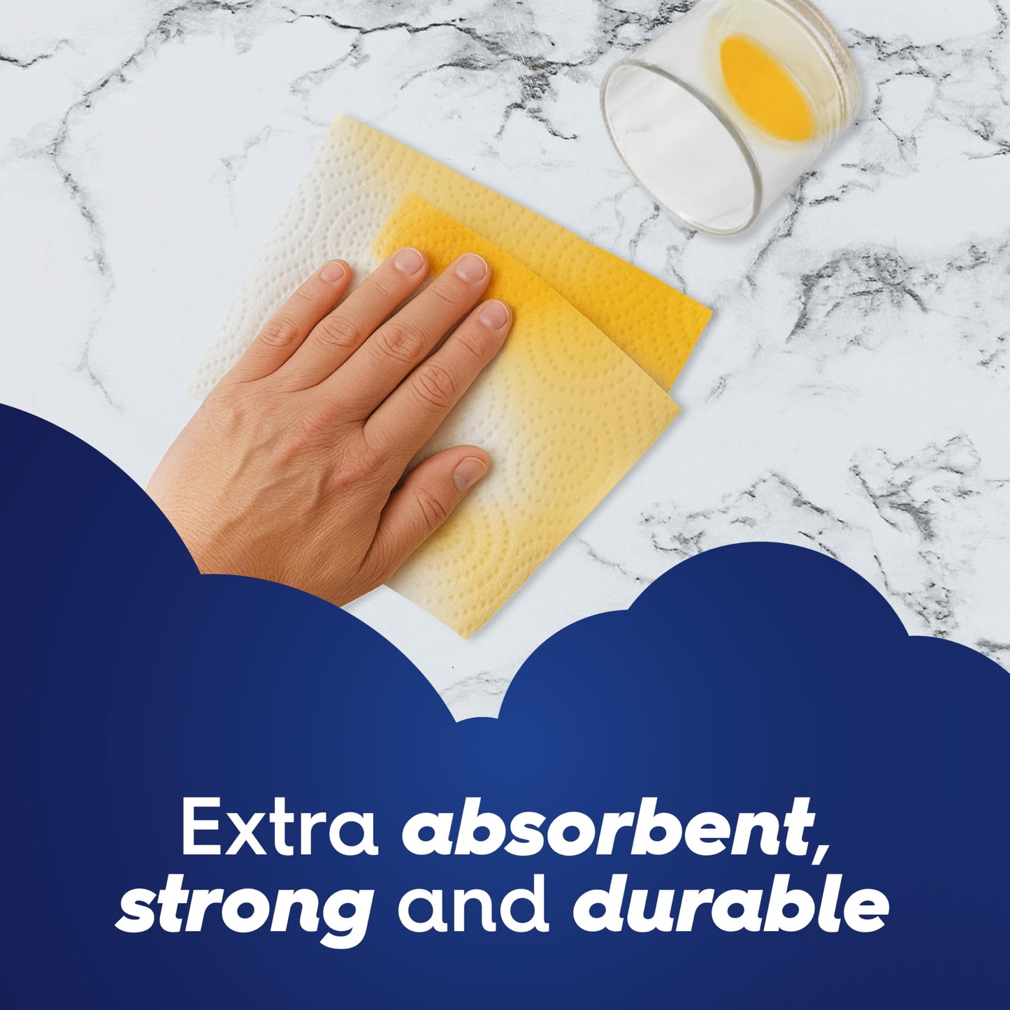 White Cloud Ultra PRO Ultra Absorbent Paper Towel, Choose-a-Size Sheets, 2 Packs of 6 Double Rolls = 24 Regular Rolls