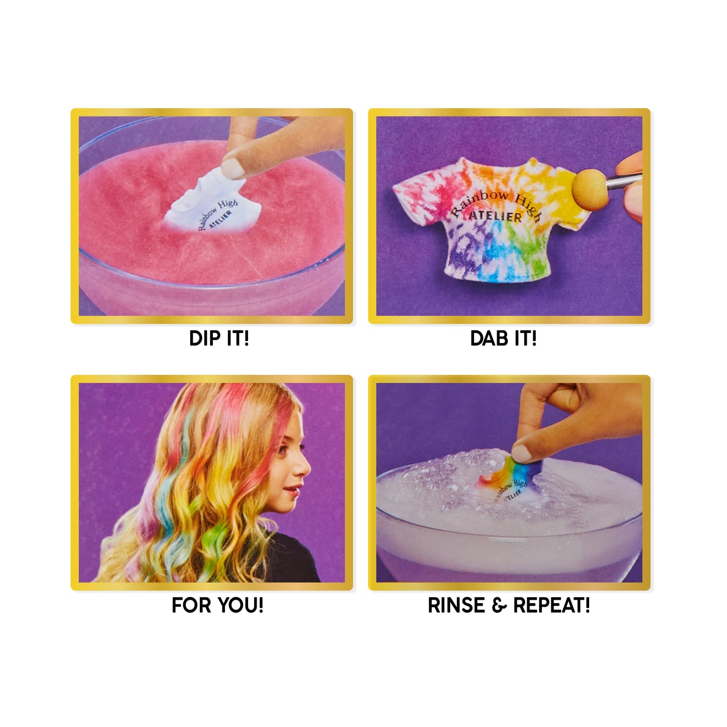 Rainbow High Watercolor & Create Fashion DIY Doll with Washable Watercolors + Tie-Dye Kit, Green Eyes, Long Straight Hair, Bonus Top & Shoes. Color, Create, Play, Rinse and Repeat. Creative 4-12+
