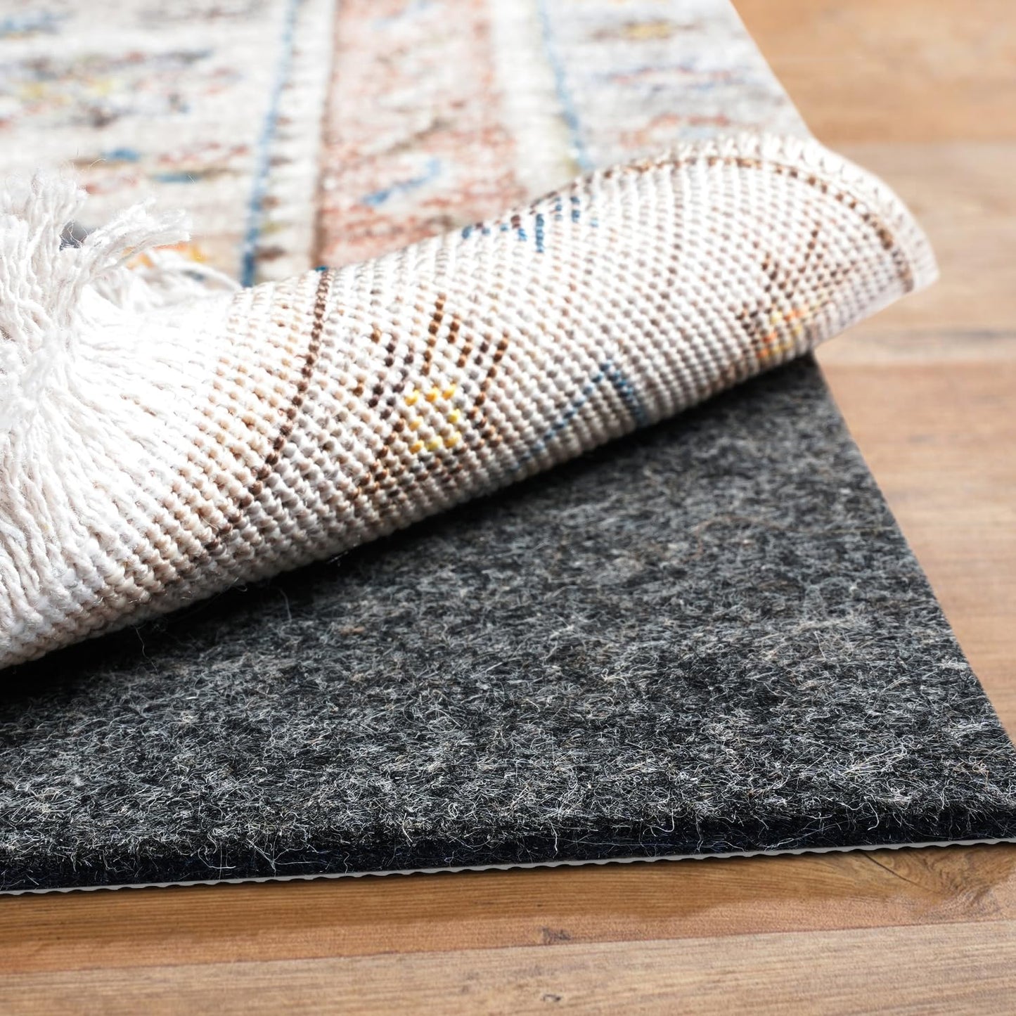 BAGAIL BASICS Felt and Natural Rubber Backing Rug Pads 1/4” Thick, 5 x 8 Ft Non Slip Carpet Gripper Keep Rugs in Place, Under Area Rug Cushioned Pads, Carpet Runners, Hardwood Floors Protection