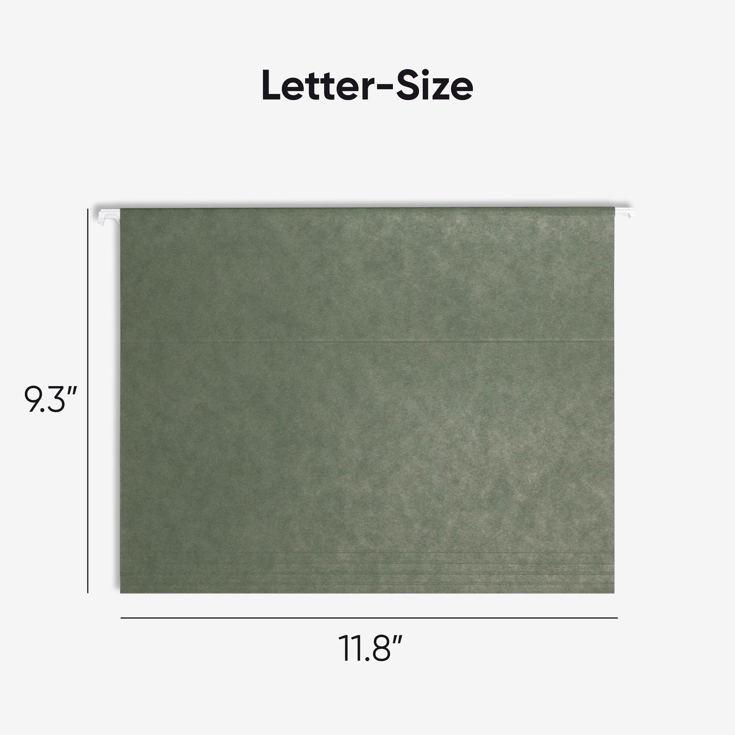 Smead Hanging File Folders, 25-Pack, Letter Size, 1/5-Cut Tabs, Green, Anti-Slip Vertical Filing for File Cabinets, Colour-Coded Home Office, School and Business Organization