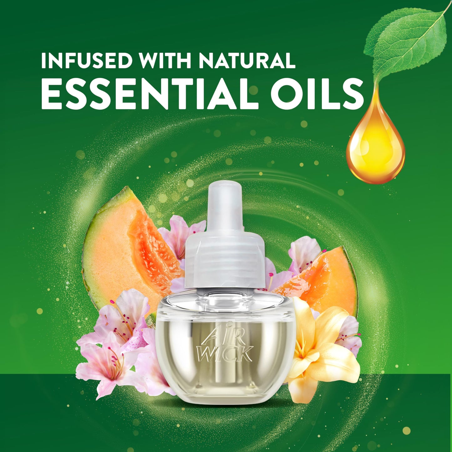 Air Wick Plug In Scented Oil 10 Refills, Summer Delights, Eco Friendly, Essential Oils, Air Freshener