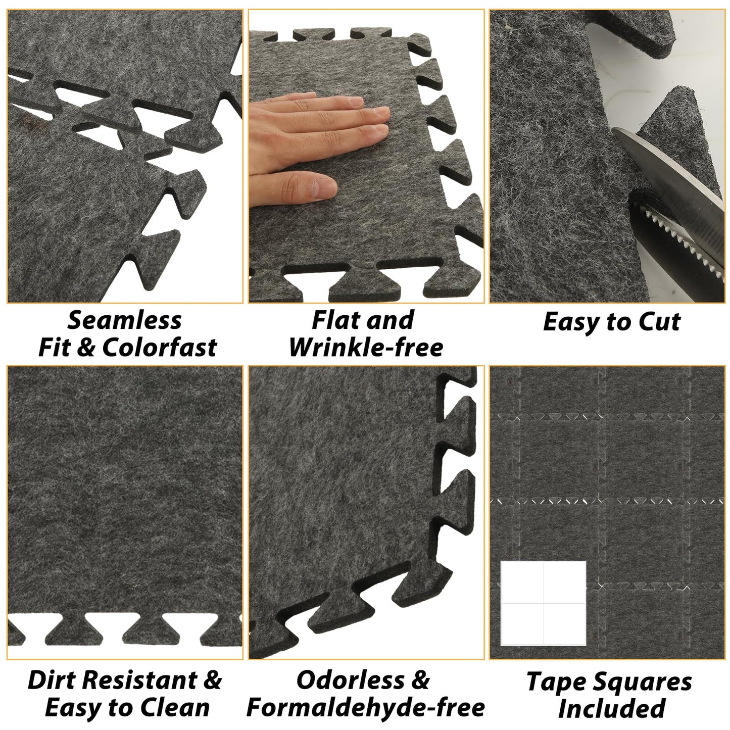 16 Pcs Sound Absorbing Interlocking Floor Mats