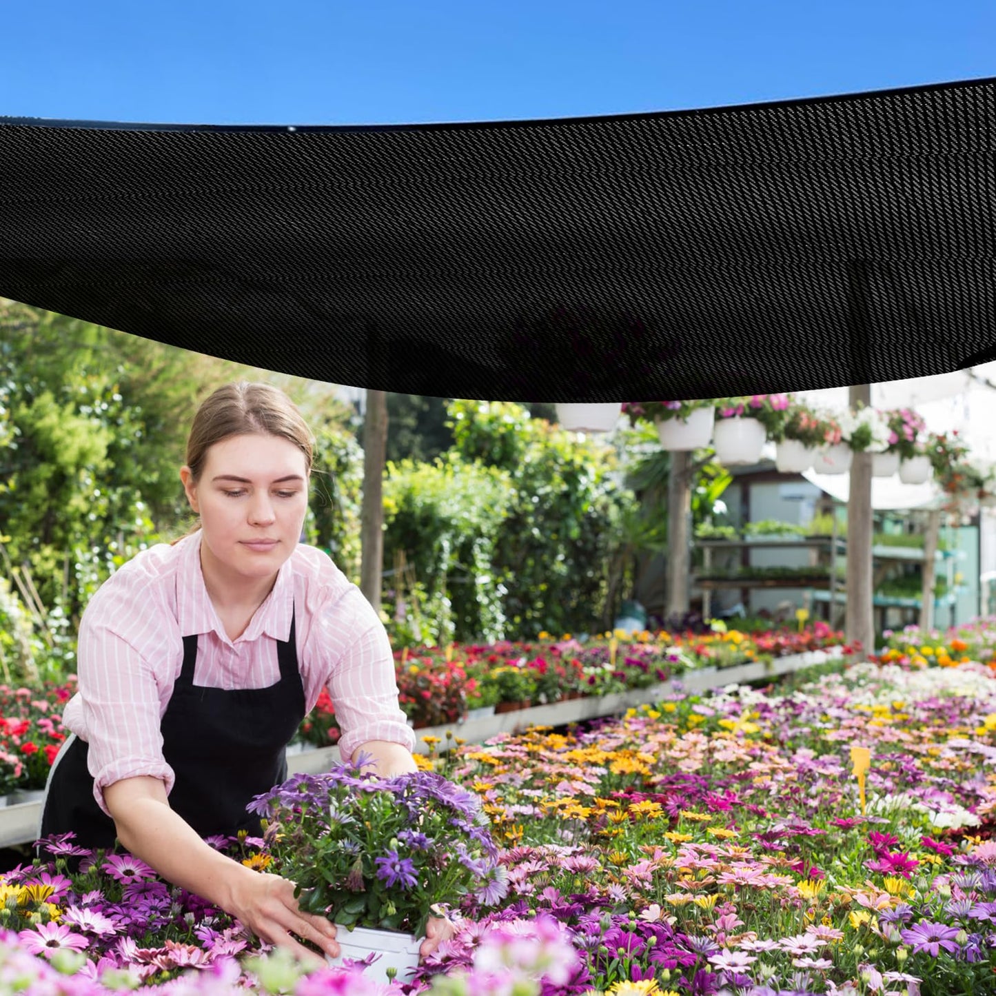 90% Shade Cloth 10x30ft - Sun Shade Sail，Garden Shade Cloth with Grommets for Vegetables, Sun Shade SailGreenhouse，Plant Protection - Patio & Pet Areas- with Grommets for Easy Installation