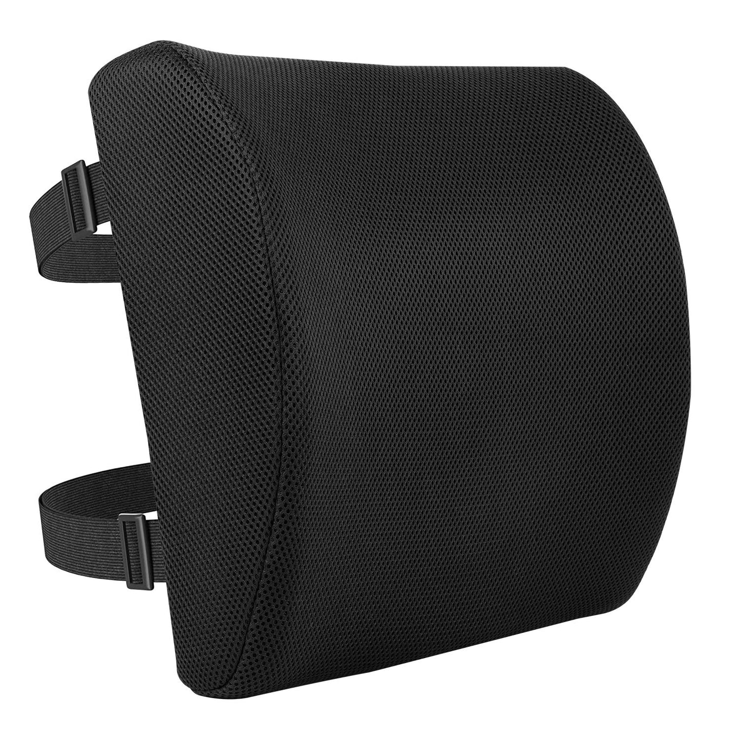 Amazon Basics Comfortable Back Support Cushion for Office Chairs, Memory Foam, Black