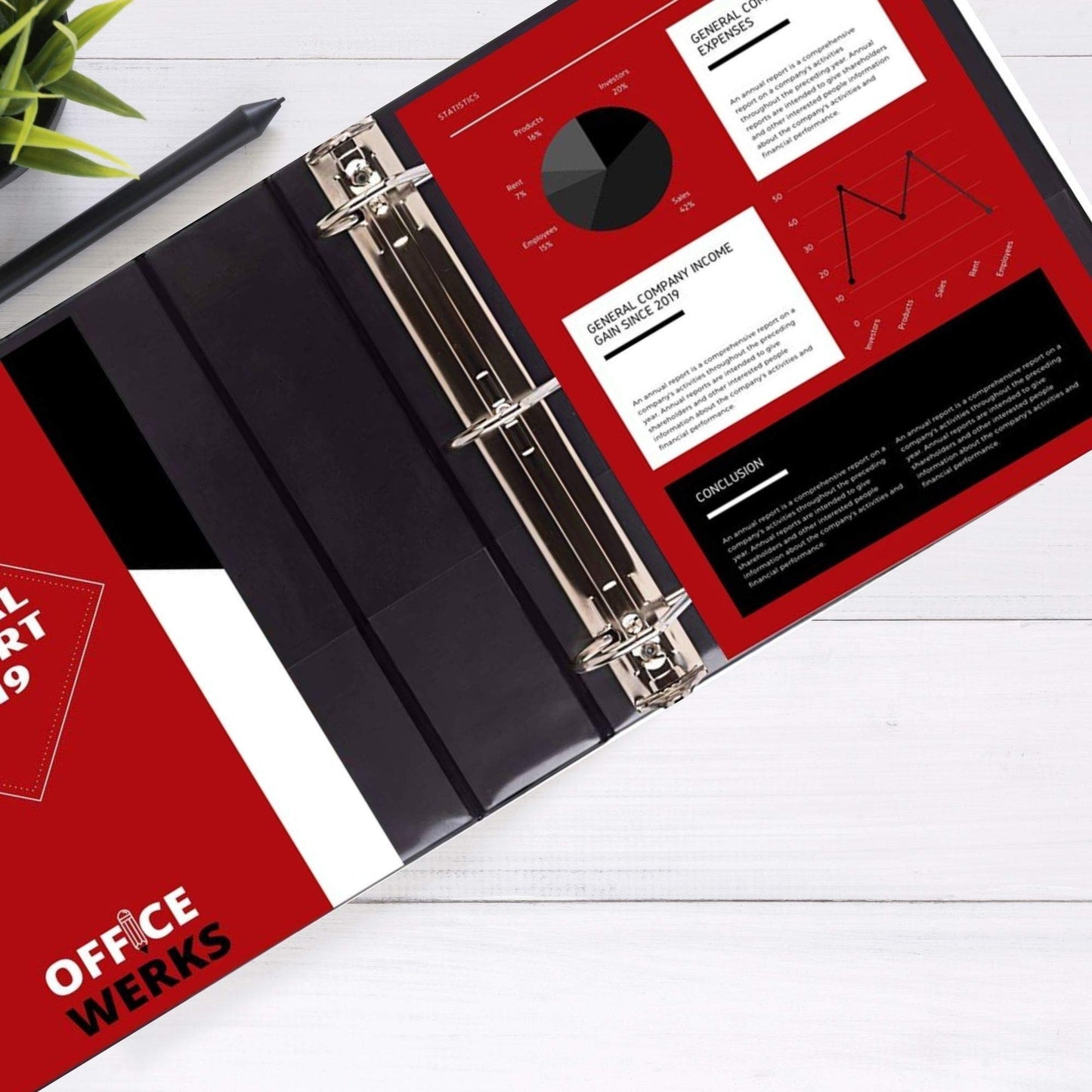 3 Ring Binder, Professional Angle D Ring Binder 4 Inch, Presentation Folder for Standard Pages 8.5 x 11 with Pockets, Crystal Clear View Black Binder (2 Pack)