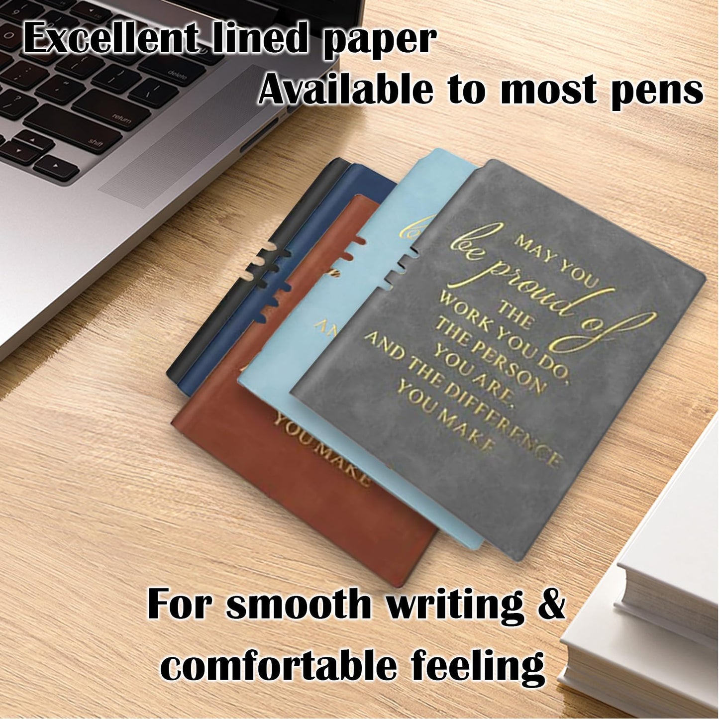 Aliji 5 Pcs Inspirational Notebooks, A5 Inspirational Notebooks Employee Gifts Thank you Notepad for Teacher Student Coworker Team, 200 Page