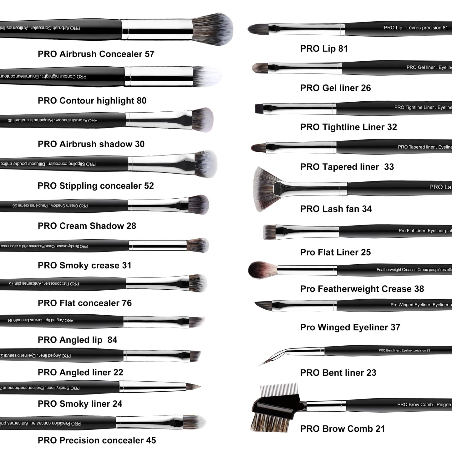 Bueart Design Professional Makeup Brush Set, 36 Pieces, Synthetic Fiber Brushes with Travel Case, Face and Eye Makeup Kit