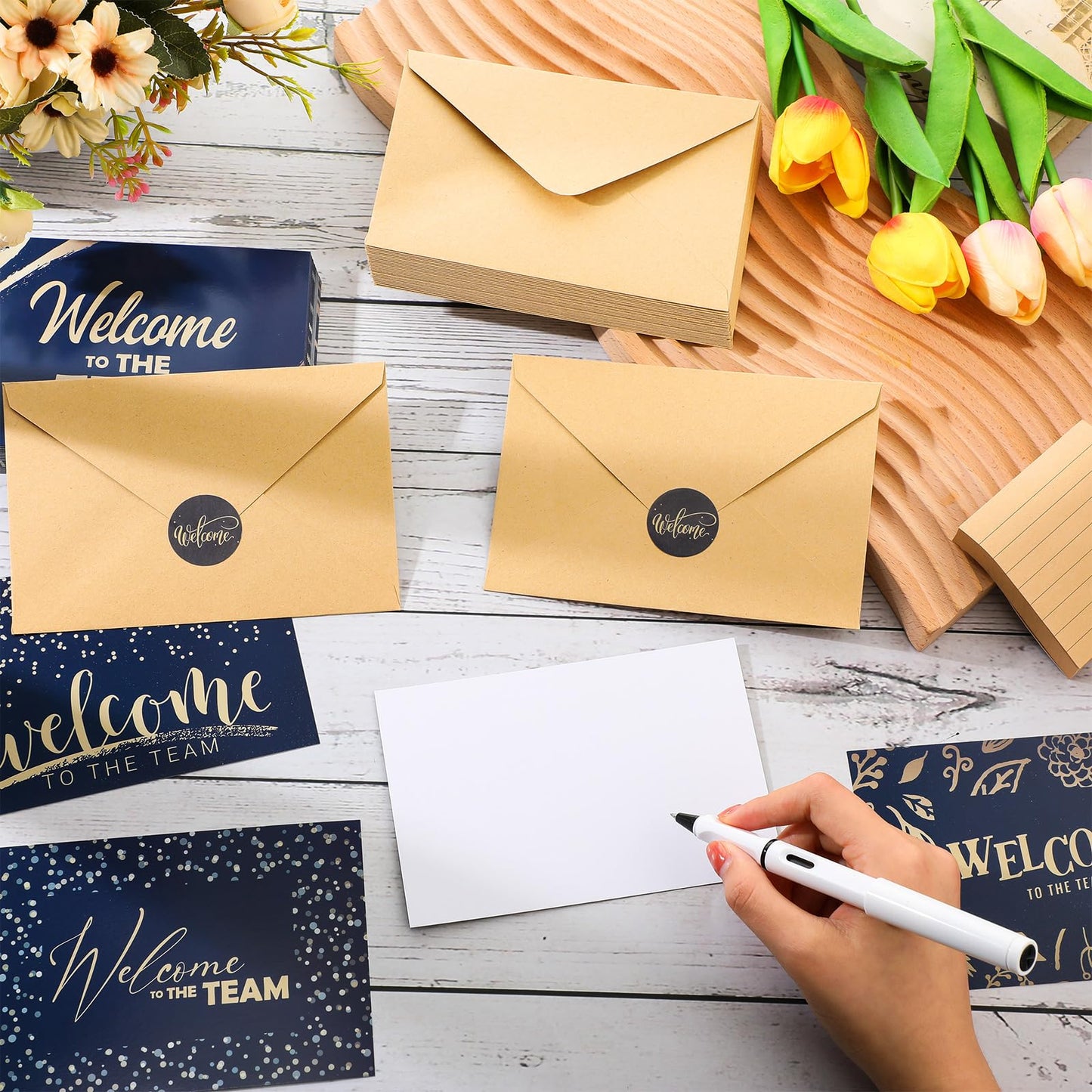 Jetec 72 Sets 4 x 6 Welcome to The Team Gift Cards Welcome to The Team Cards with Envelopes and Stickers Inside Greeting Card Thank You Gifts for New Hire Employees Staff Coworker