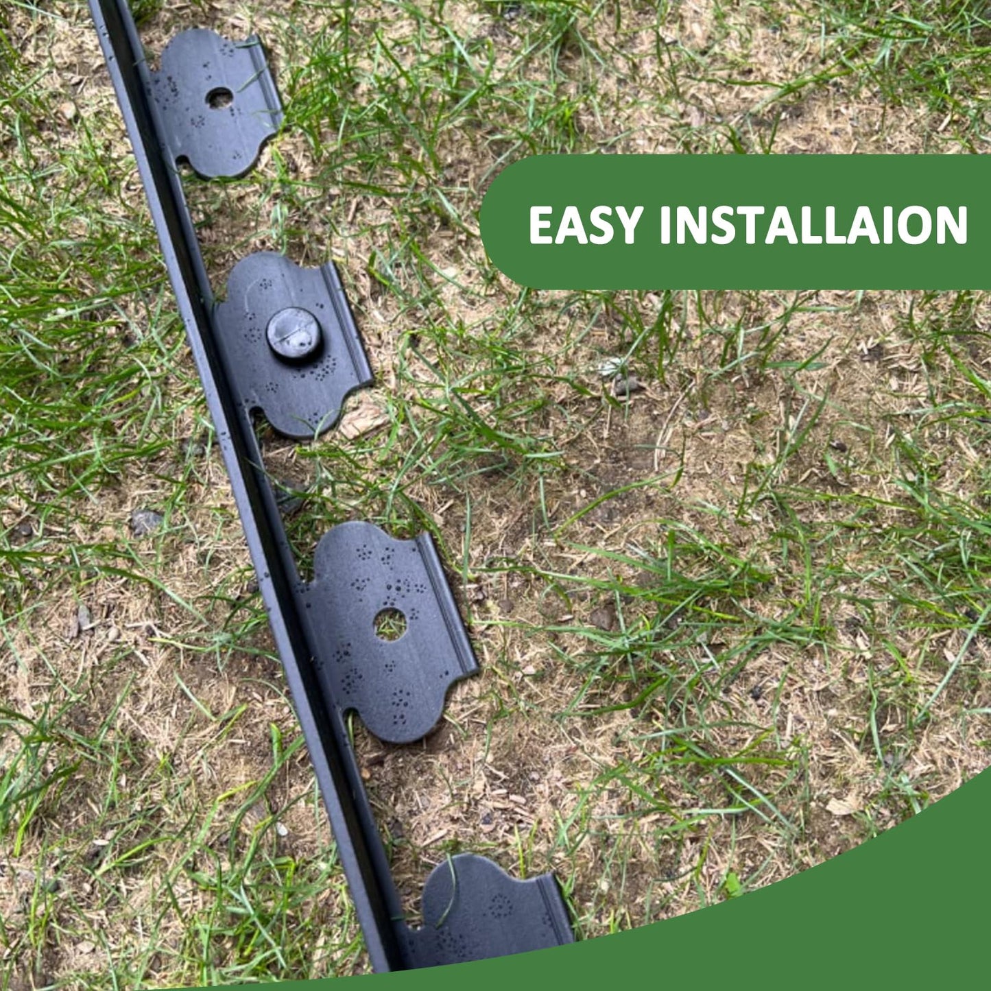 40ft Garden Edging Border with 40 Pcs Landscapes Stakes Plastic Decorative Edging Border for Landscaping, Yard, Lawn, Paver Flower Beds