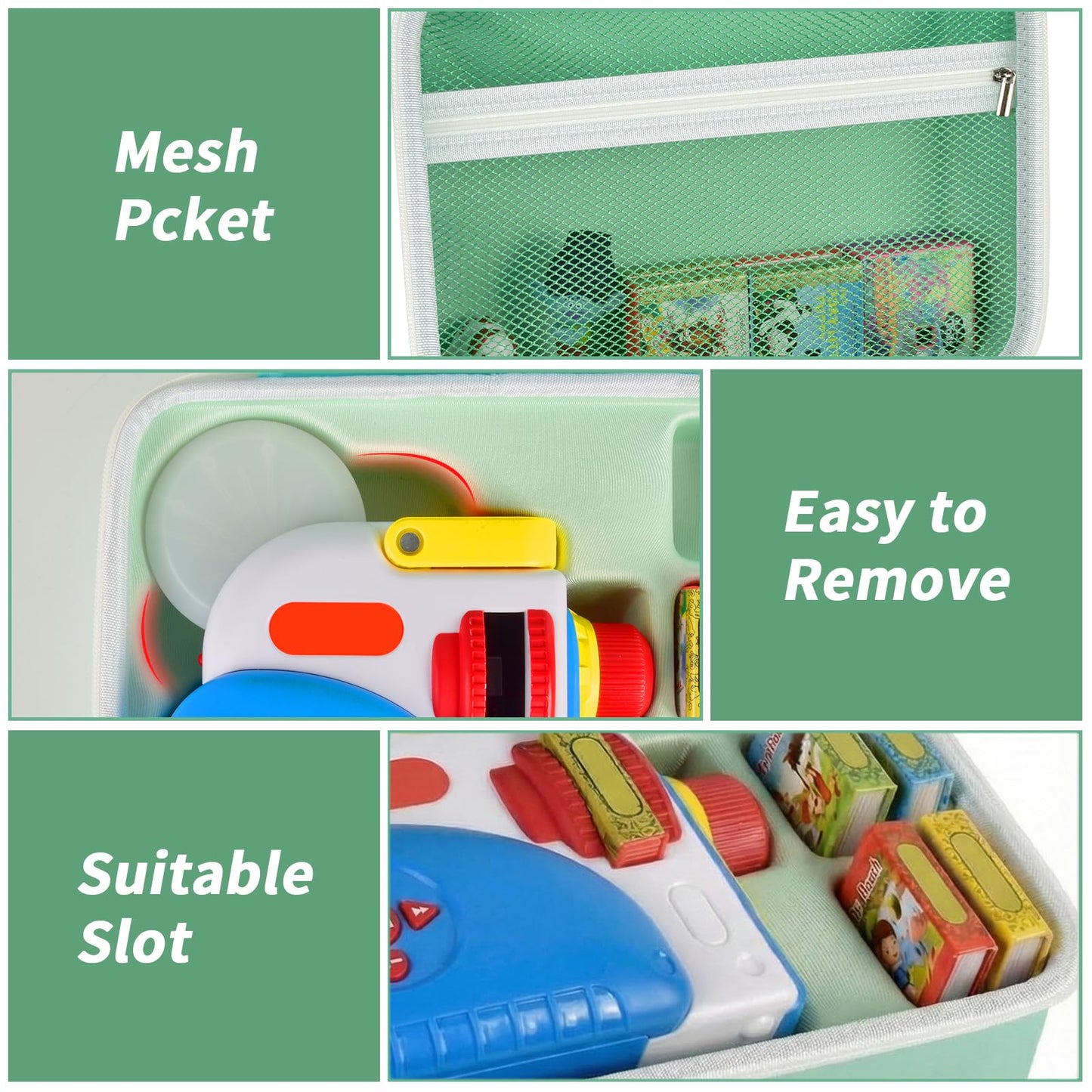 Case Compatible with Little Tikes for Story Dream Machine Books Starter Set, Toys Protective Container for Little Tikes for Storytime Audio Play Real for Littles Character Collection-Green (Box Only)