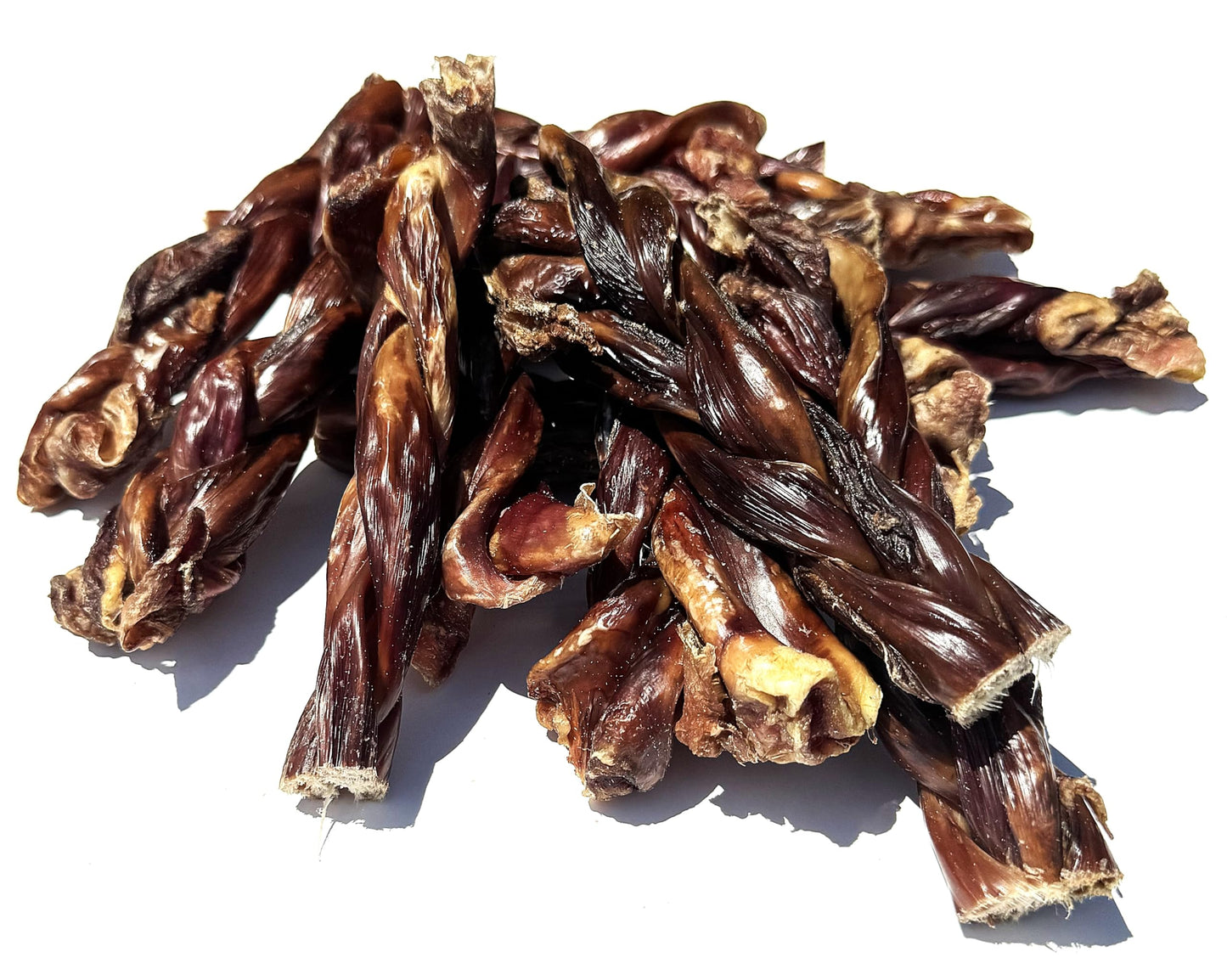 Braided Beef Esophagus Dog Chew Treats - 6 Inch, 10 Pack (Approx. 448 Grams) - Single Ingredient, 100% Natural, Rich in Glucosamine and Chondroitin