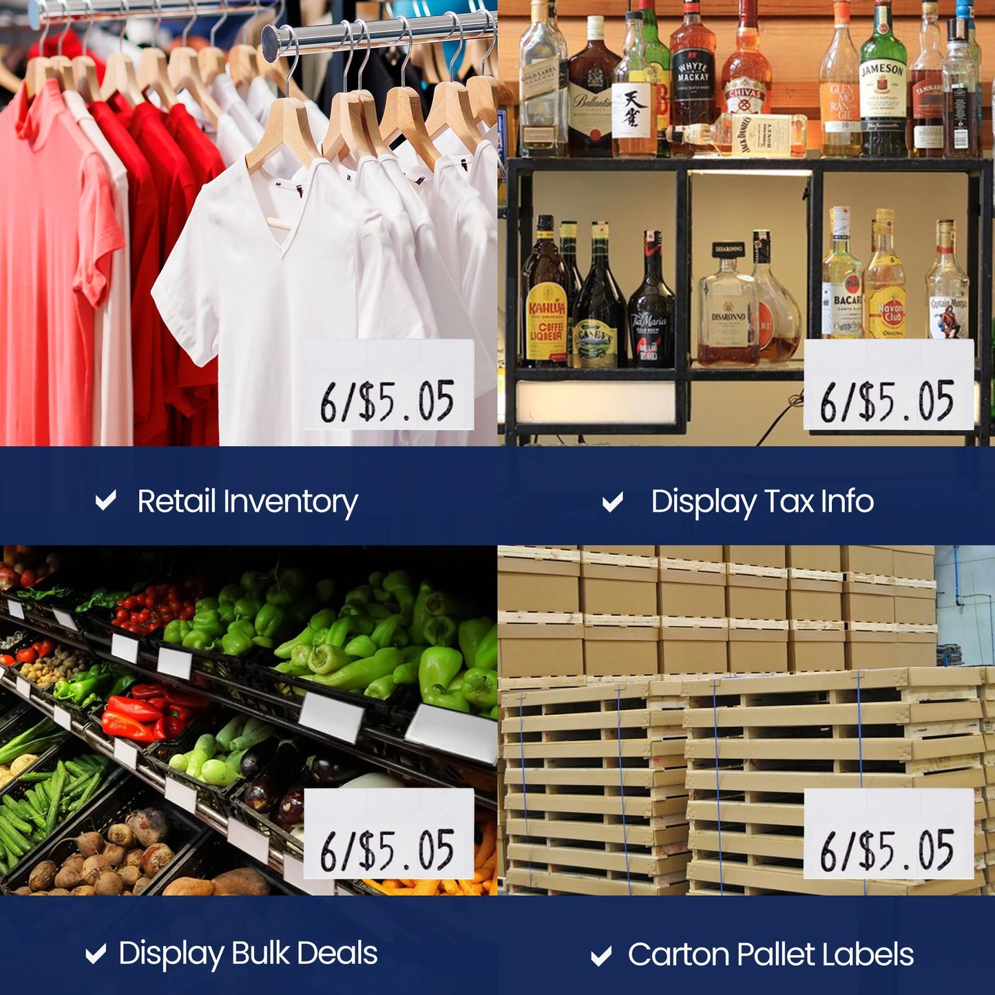 White Pricing Labels for Monarch 1110 Price Gun – Sixteen Rolls, 17,000 Price Marking Labels