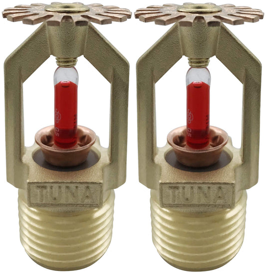 (2 Pack) FM Approved & UL/CUL Listed TUNA Fire Sprinkler Head Pendent Spray 1/2” NPT 155°F (68°C) K=5.6 K80 Standard Response for Automatic Fire Sprinkler System