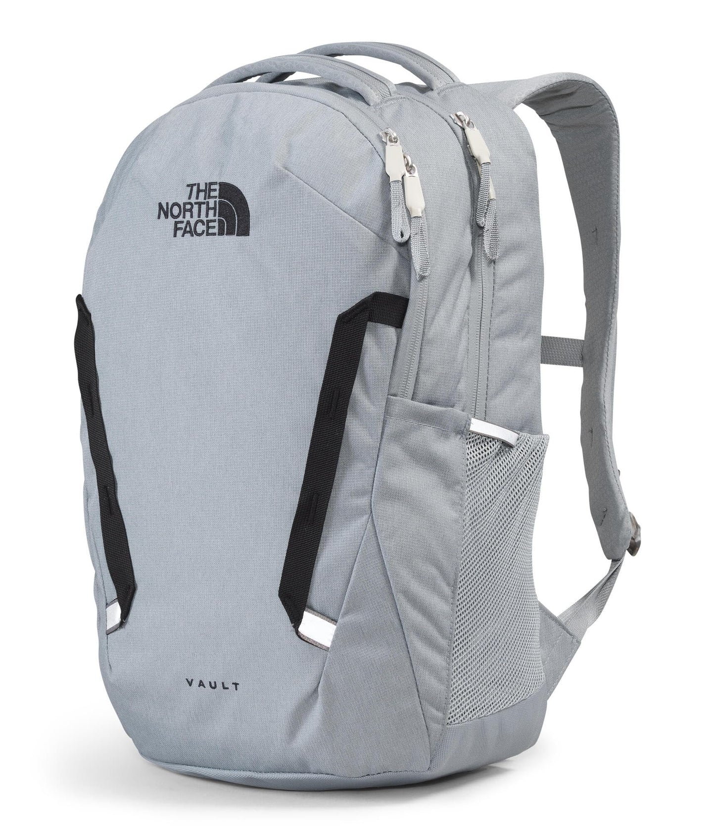 THE NORTH FACE Vault Everyday Laptop Backpack - Commuter Travel Bag, Water-Repellent, Spacious Main Compartment, Mid Grey Dark Heather/TNF Black-NPF, One Size