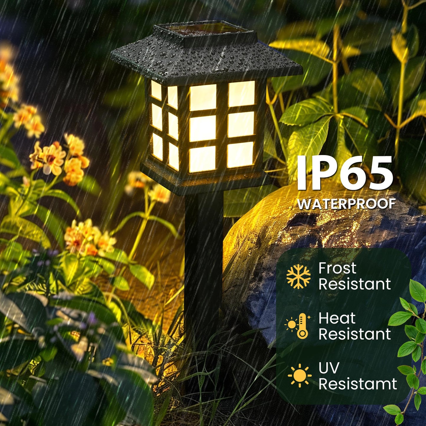 GIGALUMI Solar Outdoor Lights，12 Pack LED Solar Lights Outdoor Waterproof, Solar Walkway Lights Maintain 10 Hours of Lighting for Your Garden, Landscape, Path, Yard, Patio, Driveway