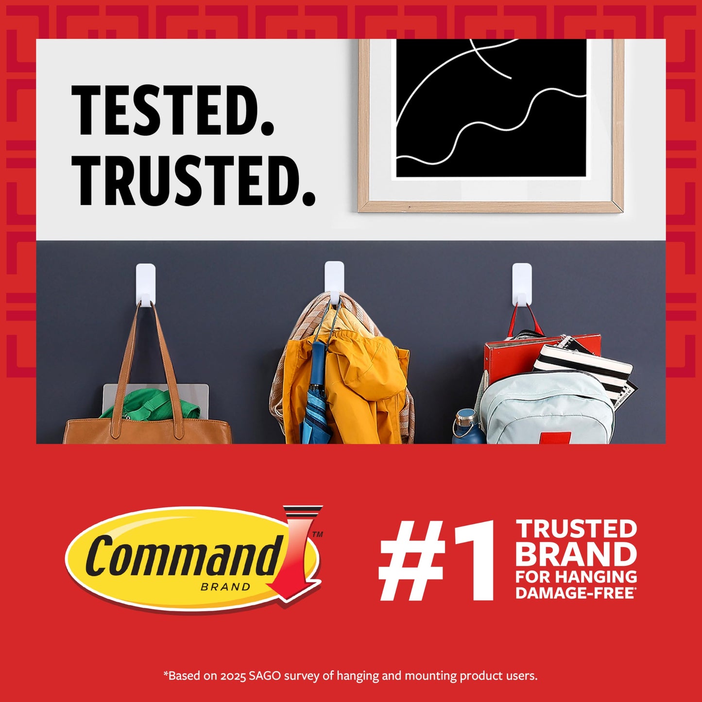Command Medium and Large Picture Hanging Strips, Damage Free Hanging Picture Hangers, No Tools Wall Hanging Strips for Back to School Dorm Organization, White, 12 Medium Pairs and 16 Large Pairs