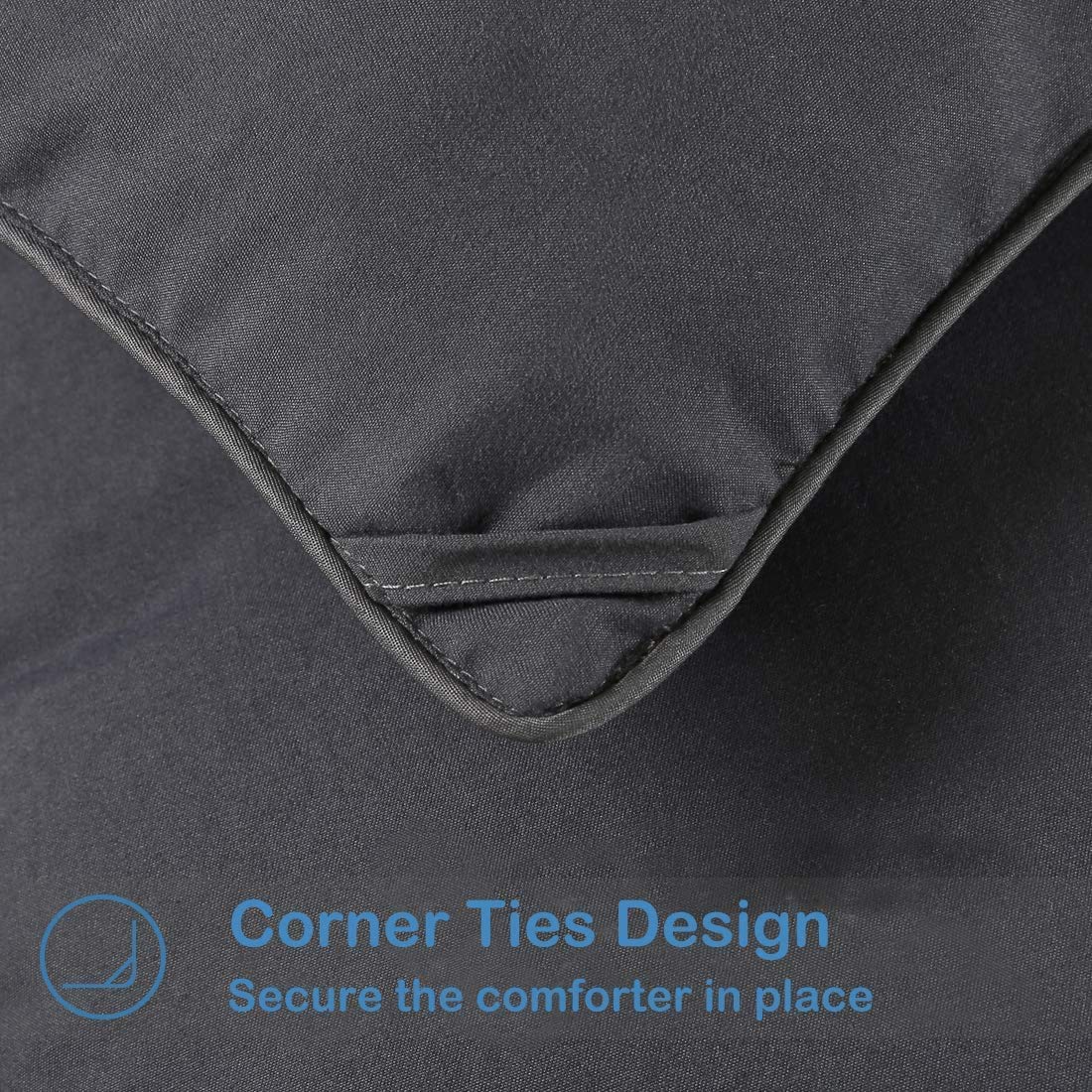 All Season King Size Comforter Grey,Cooling Duvet for Night Sweats,Down Alternative Comforter, Duvet Insert with 8 Corner Tabs,Winter Warm Thick Hotel Collection Reversible Fluffy Hypoallergenic
